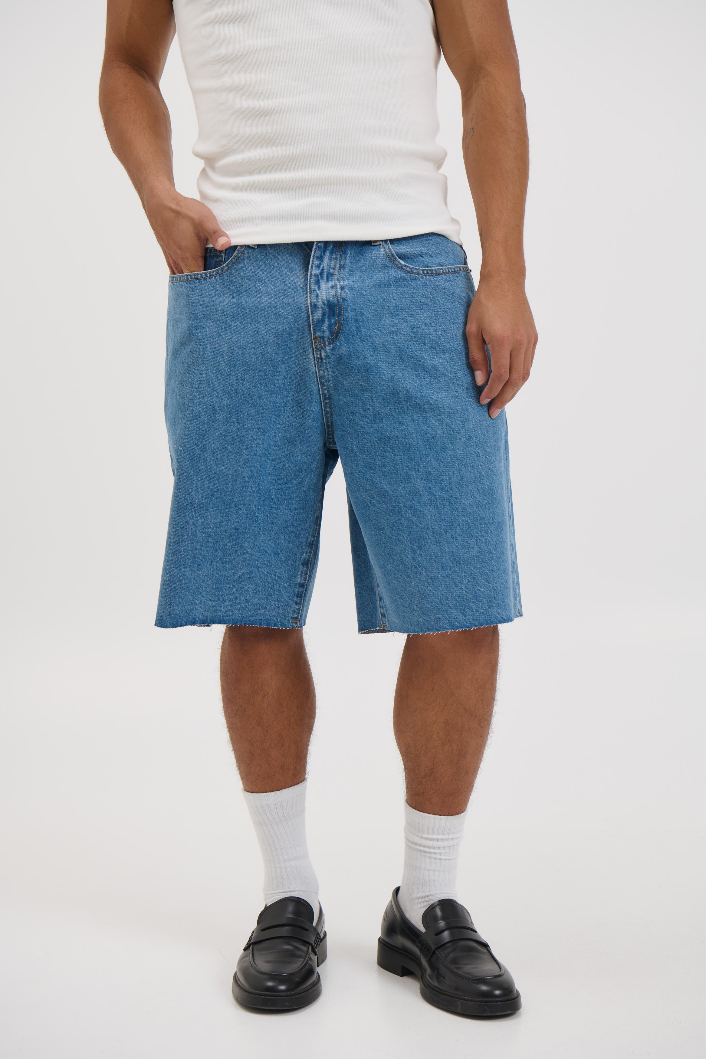 Cal Raw Denim Short Blue