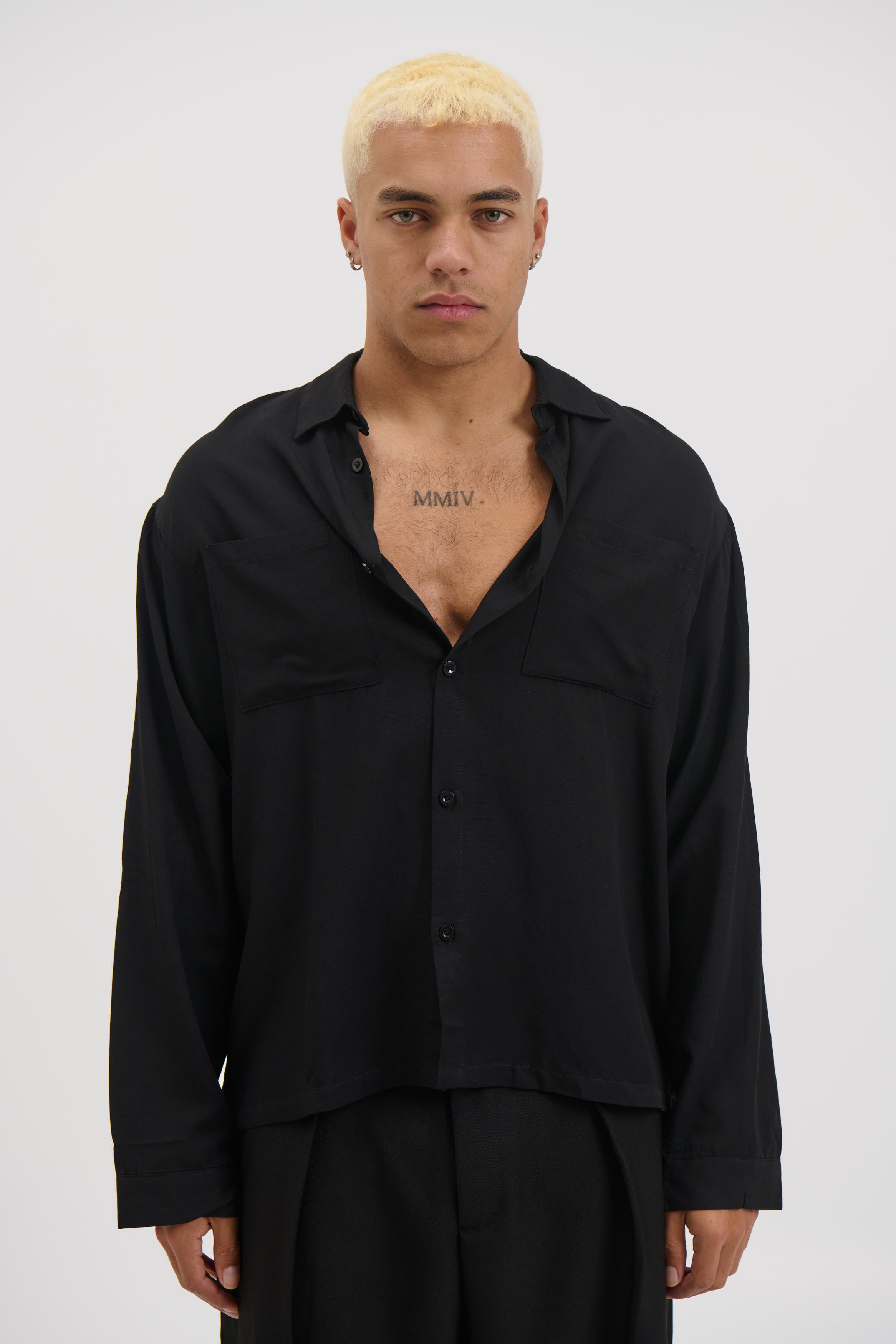 Miles Shirt Solid Black
