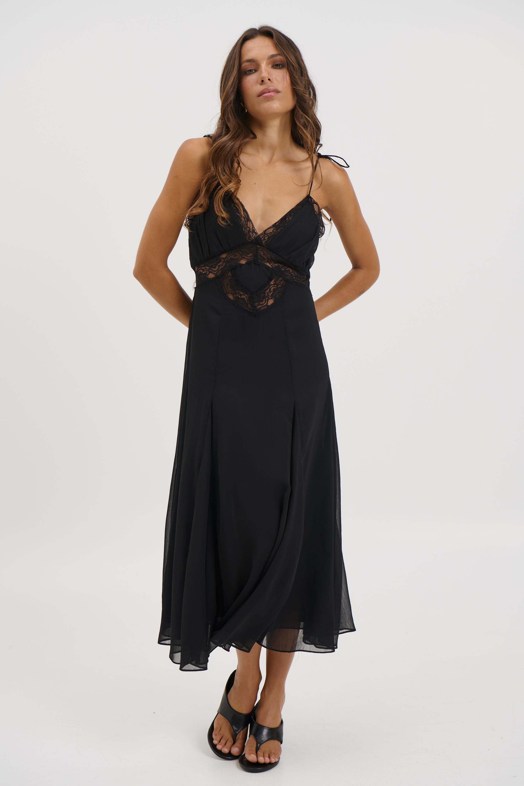 Harmony Midi Dress Obsidian