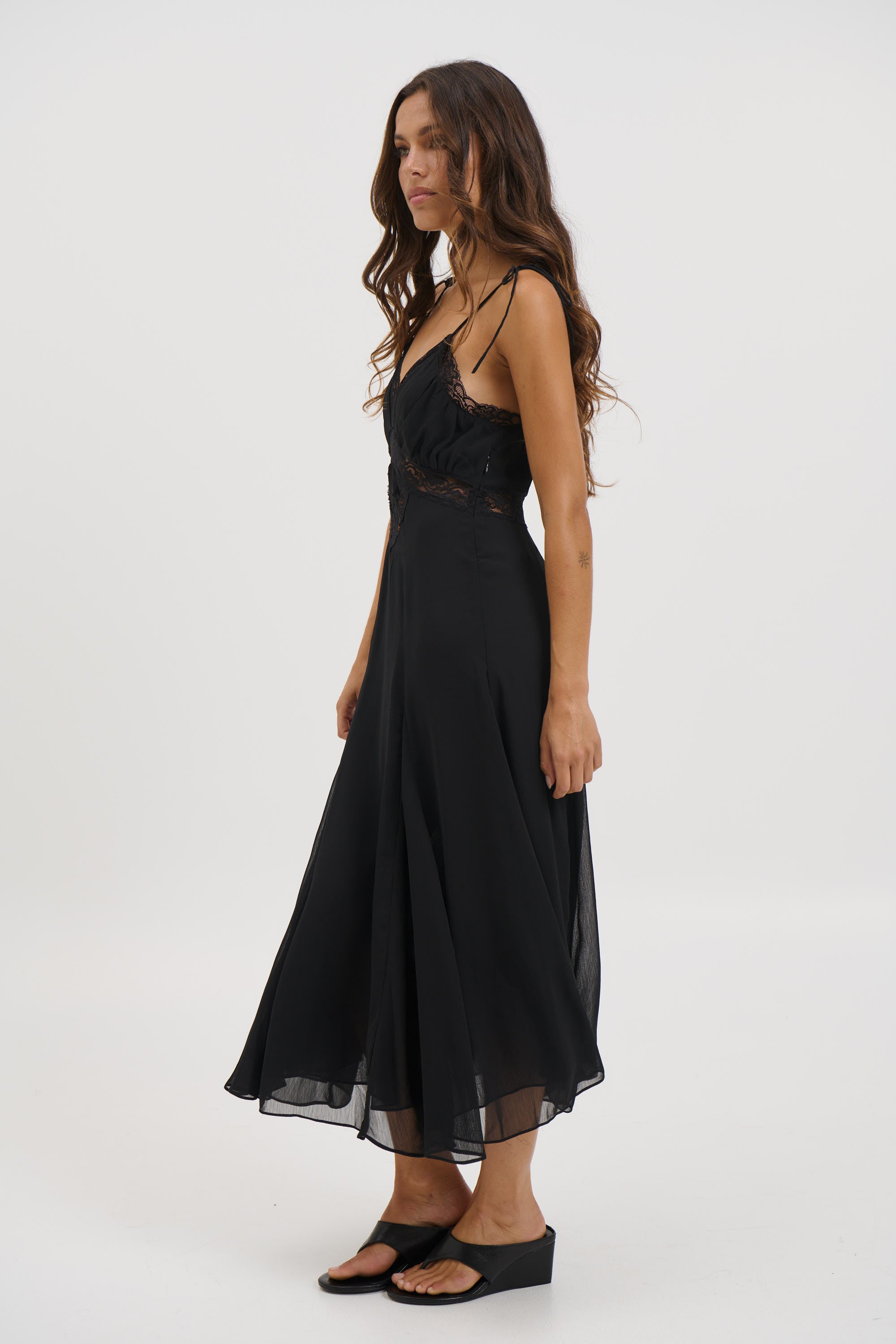 Harmony Midi Dress Obsidian
