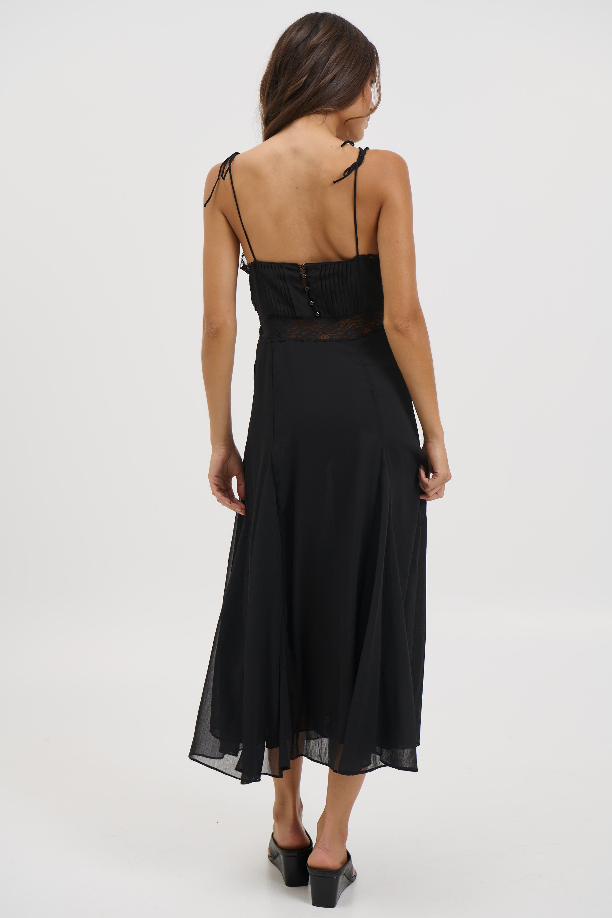 Harmony Midi Dress Obsidian