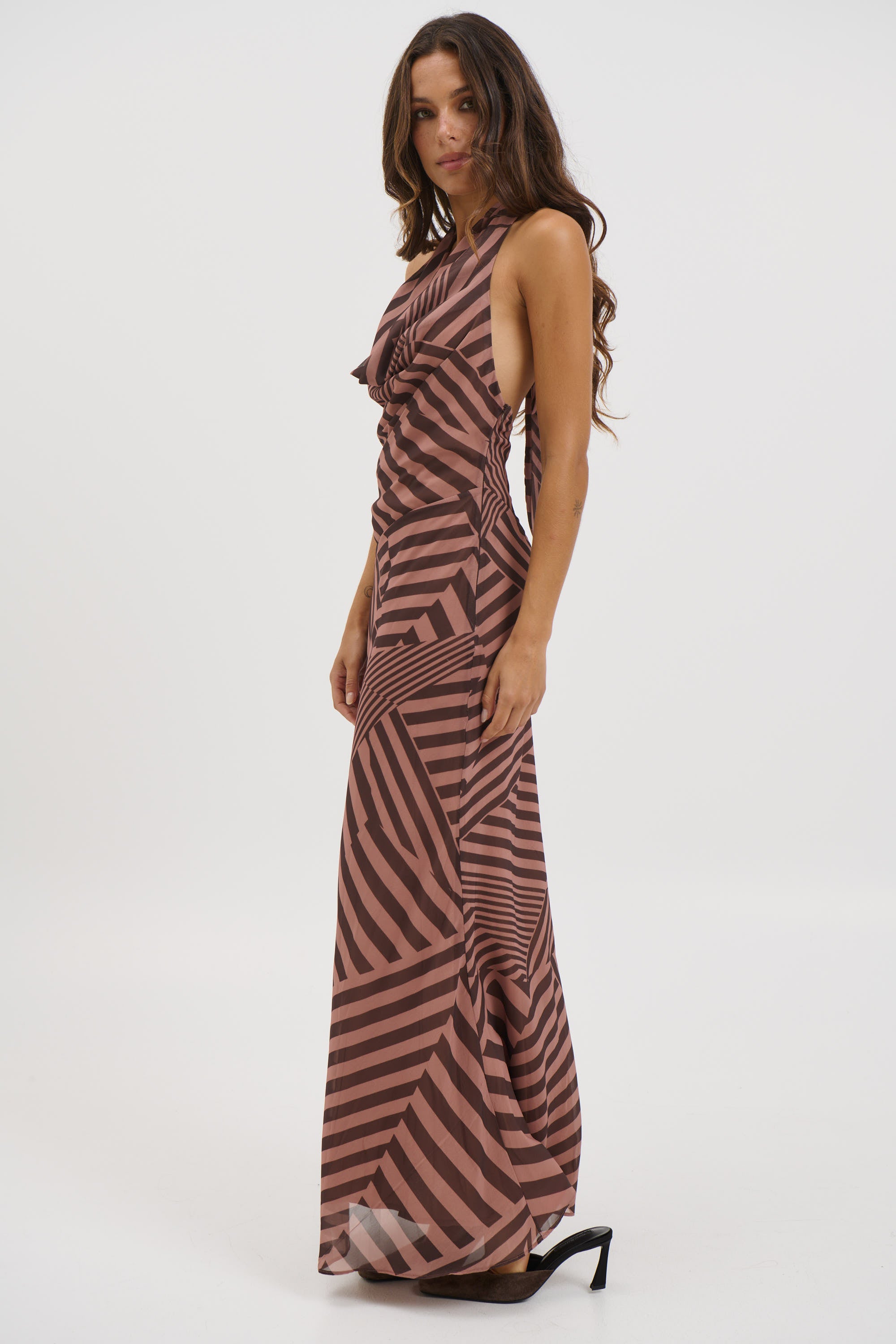 Sadira Maxi Dress Brown