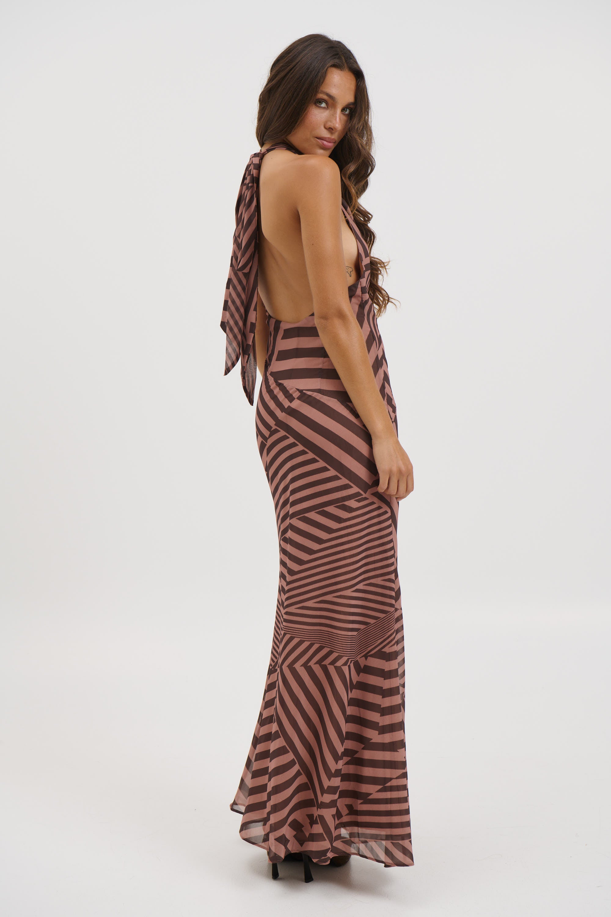 Sadira Maxi Dress Brown