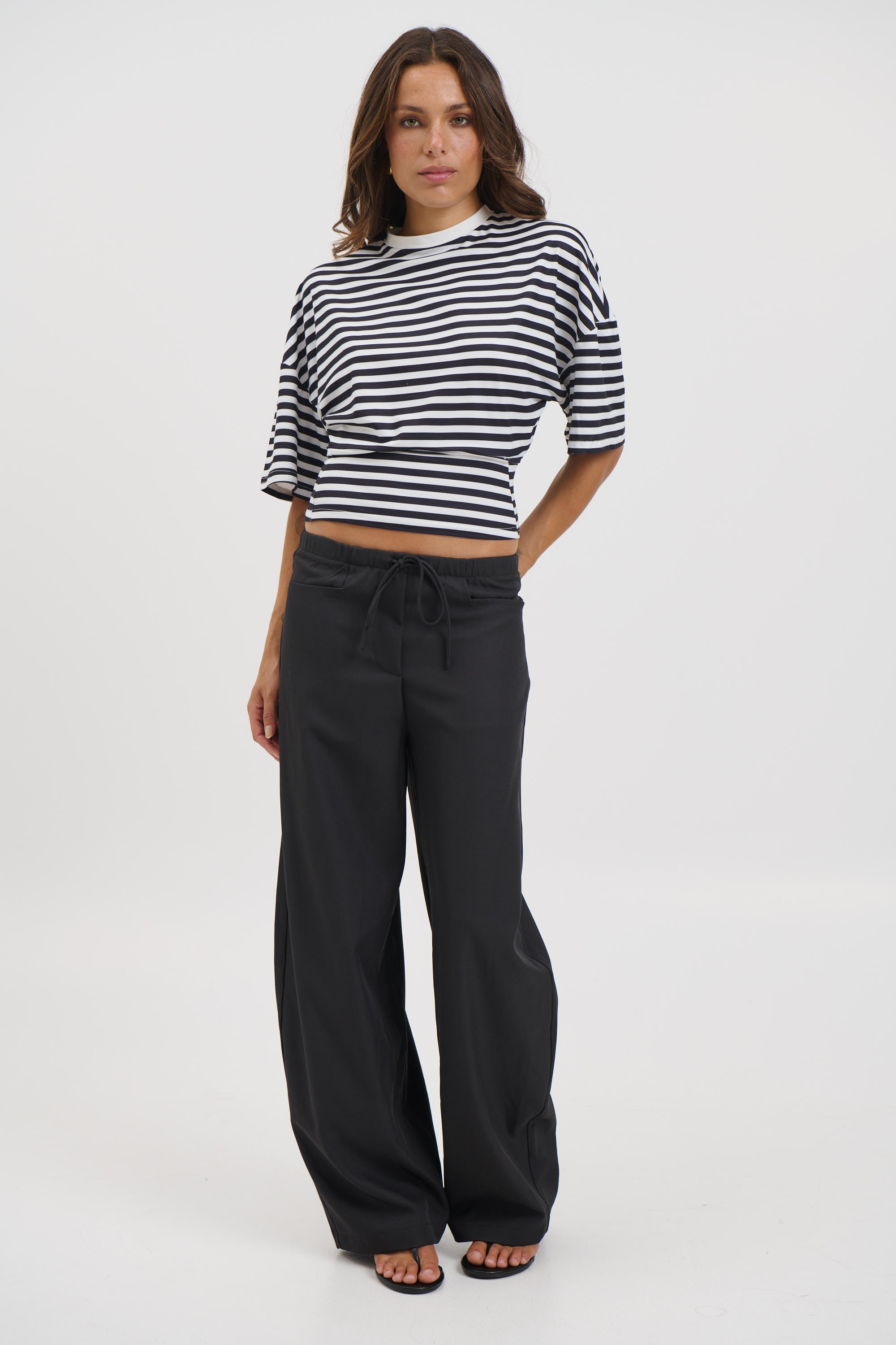 Dolly Striped Tee Black/White