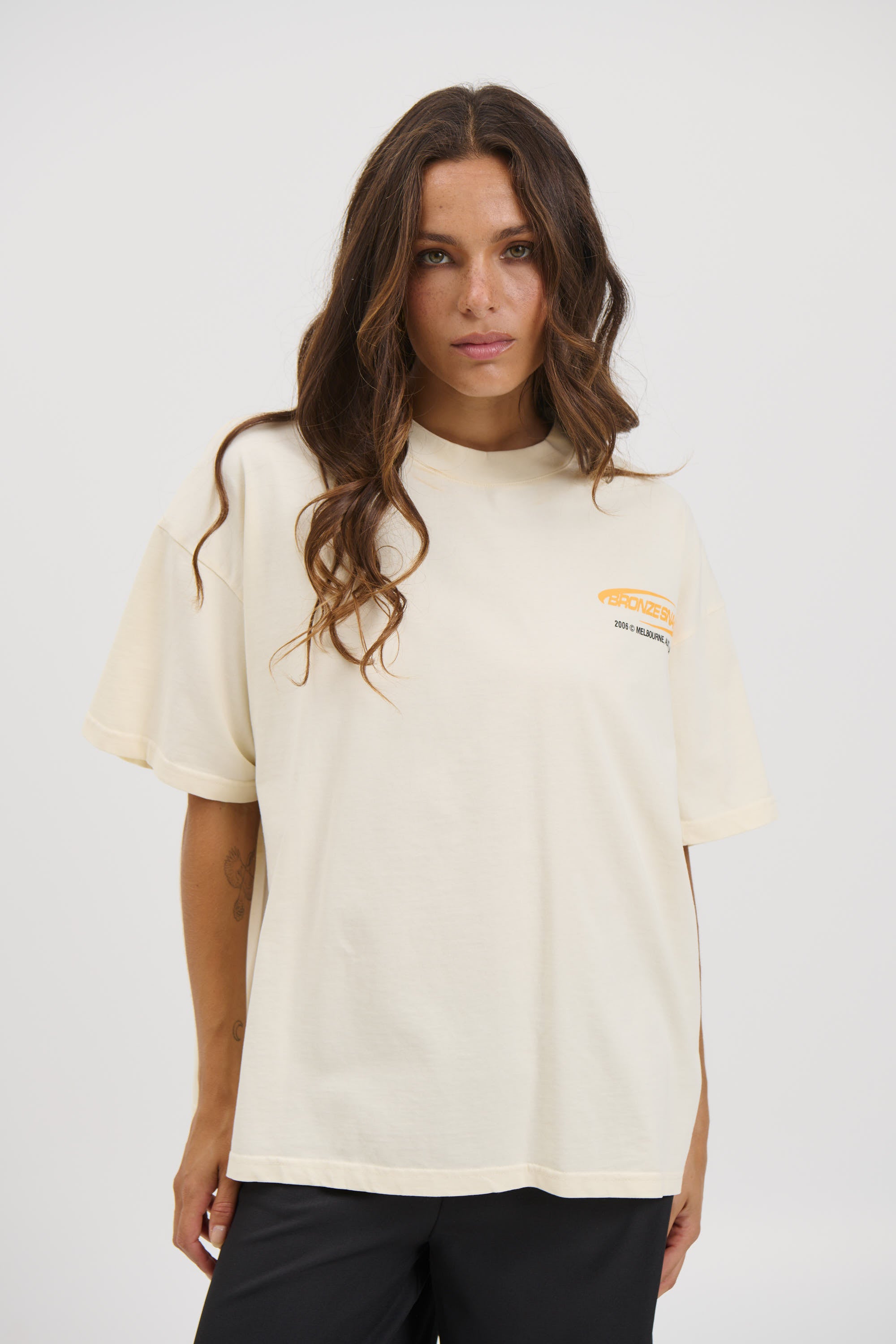 Unisex Bronze Snake Classic Tee Ivory
