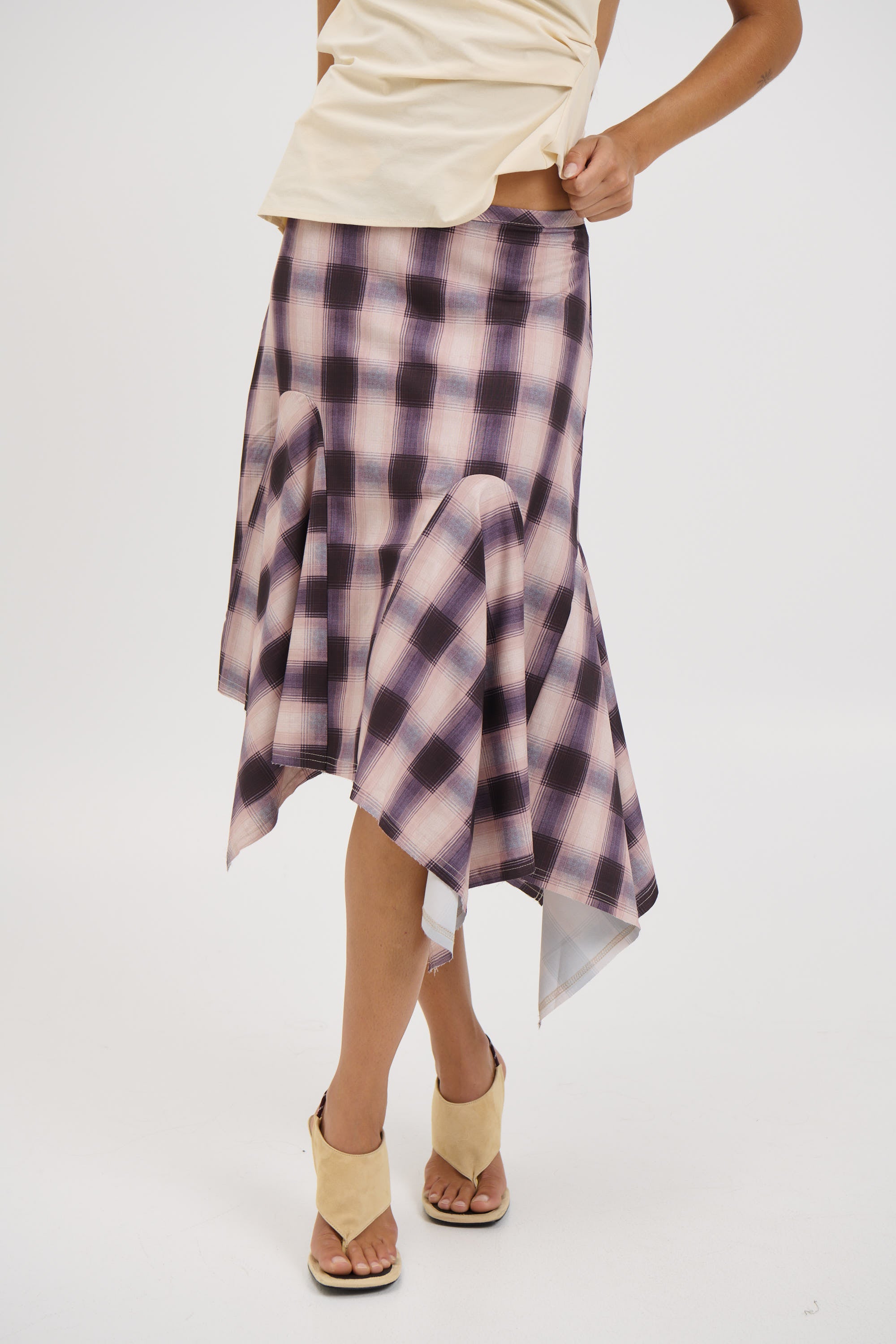 Tia Midi Skirt Beige