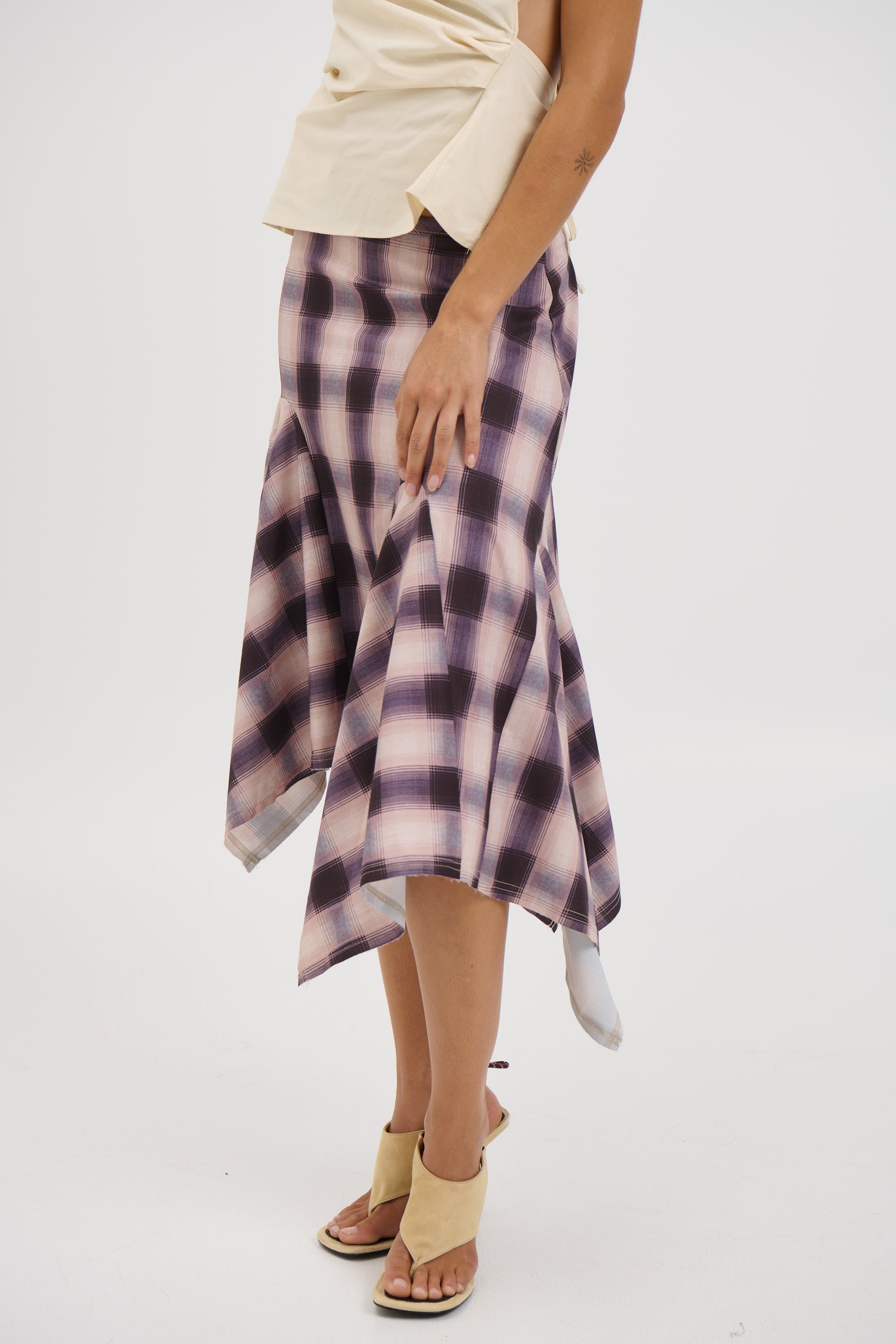 Tia Midi Skirt Beige