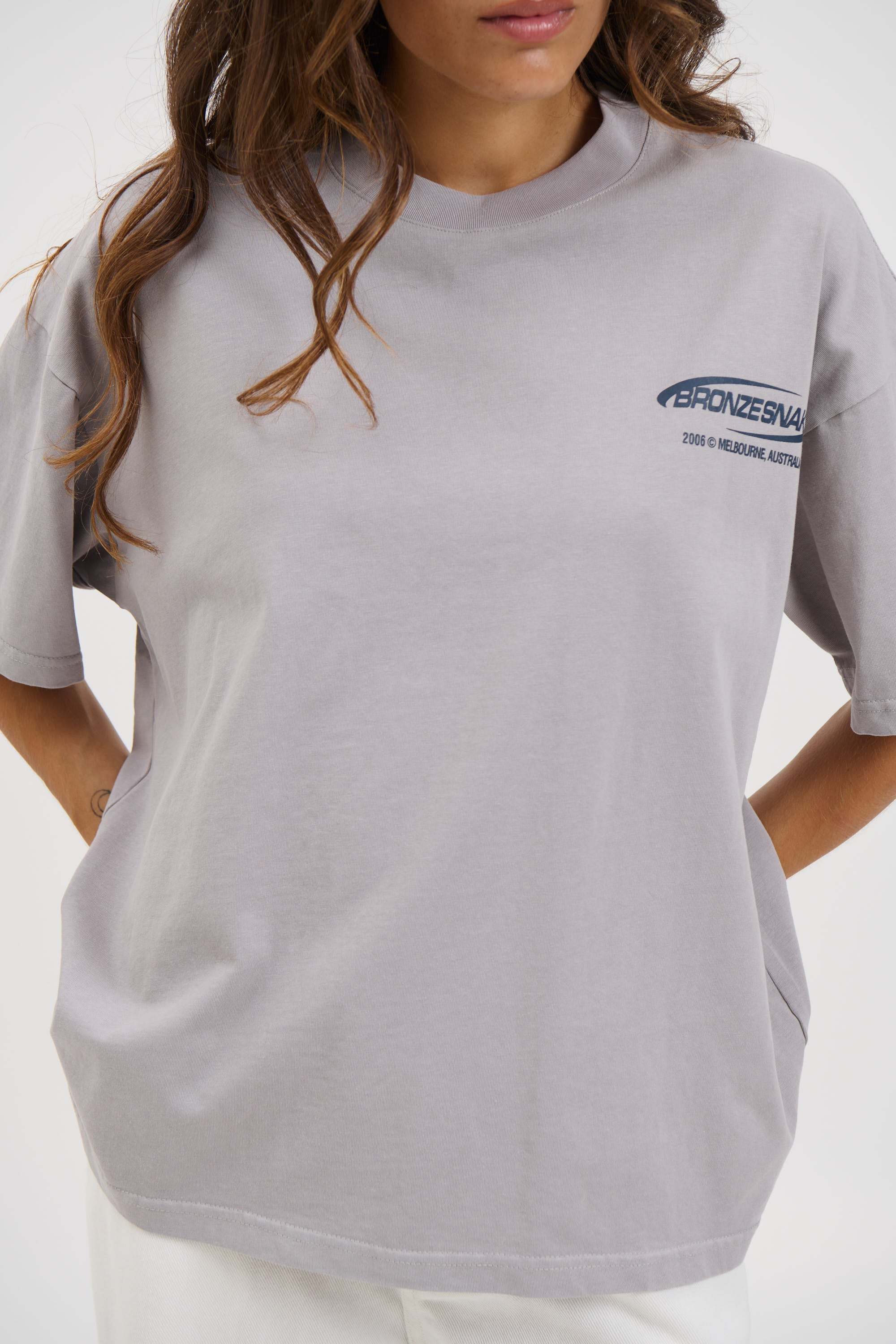 Unisex Bronze Snake Classic Tee Grey