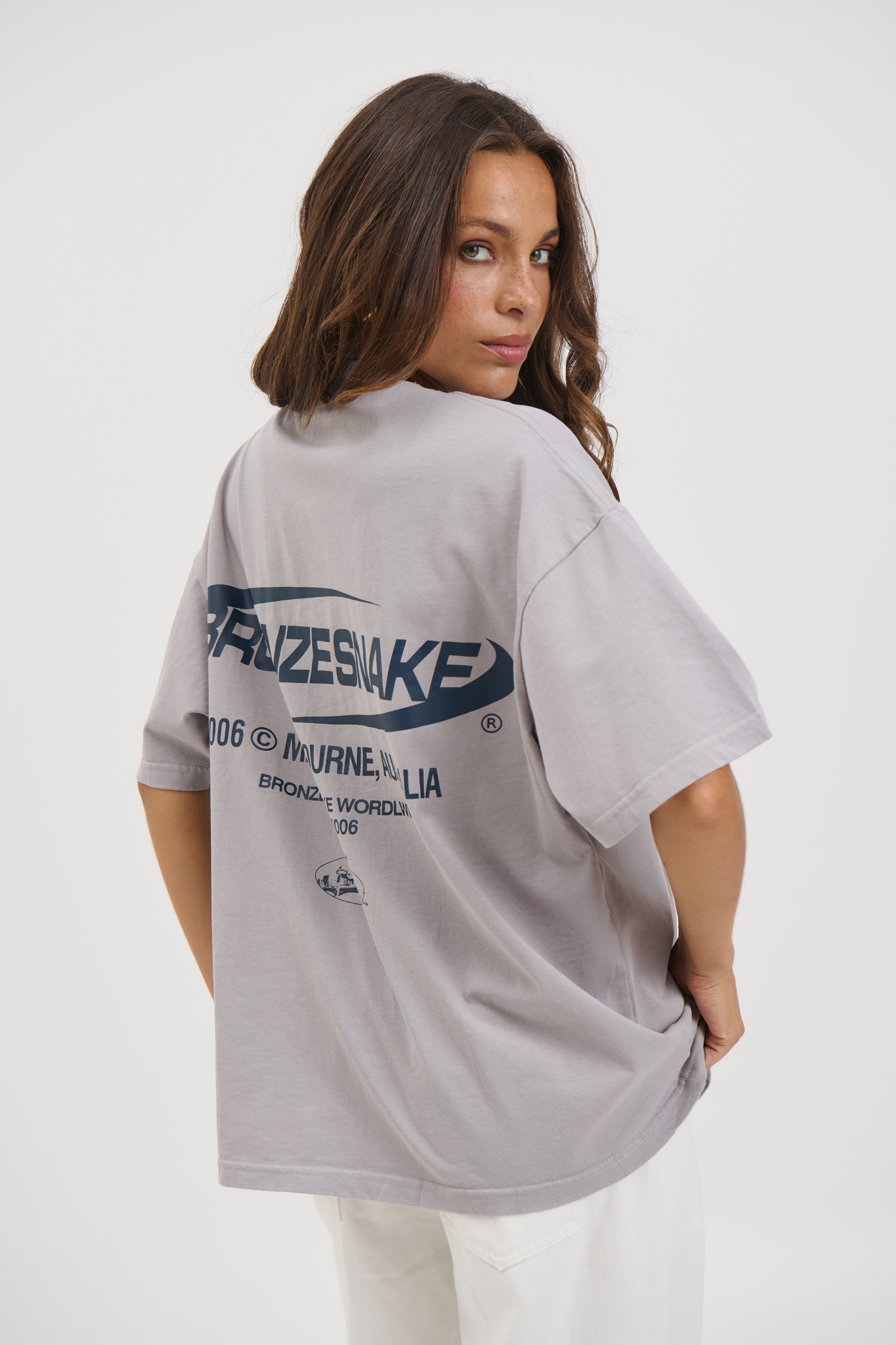 Unisex Bronze Snake Classic Tee Grey