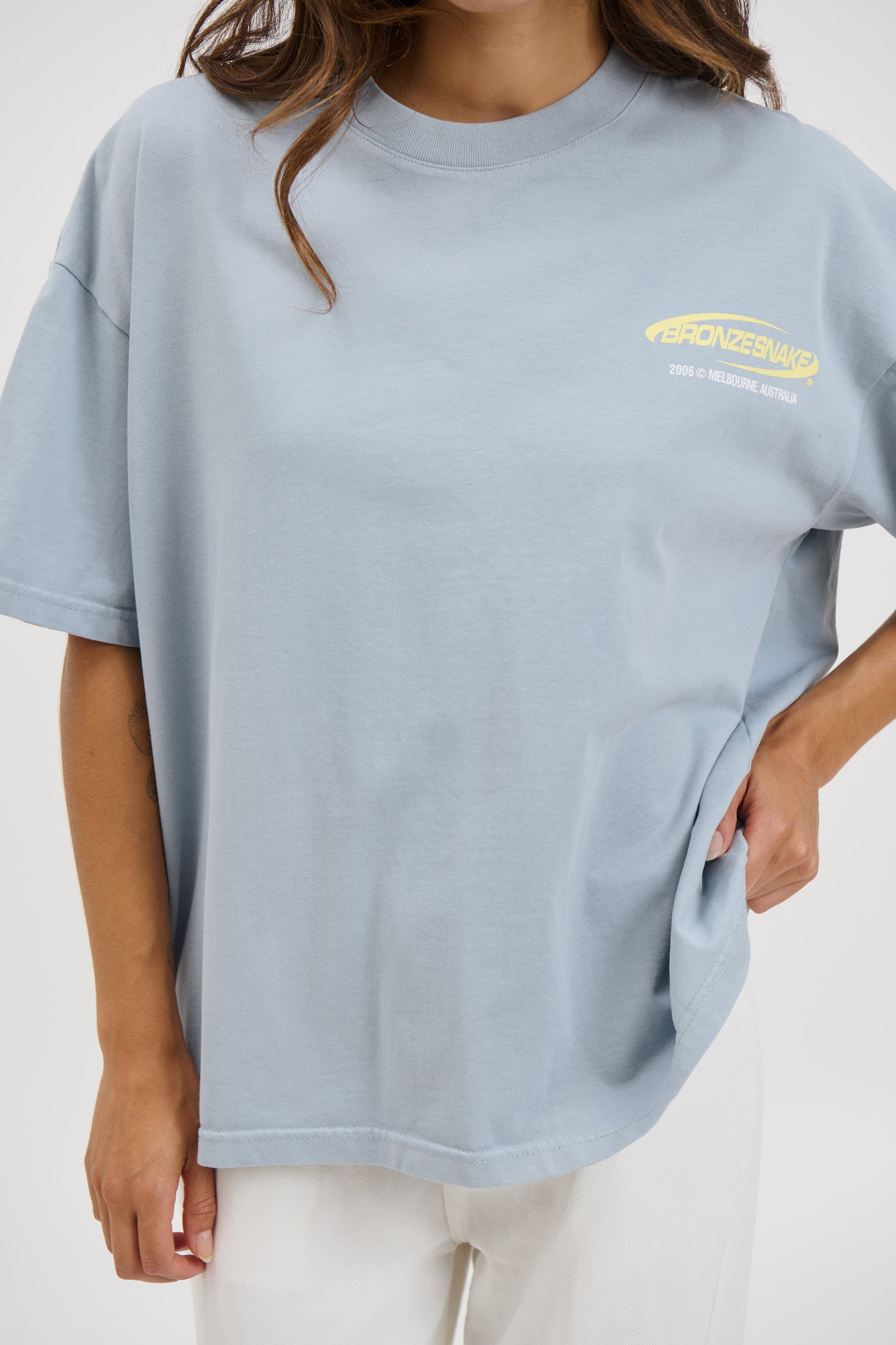 Unisex Bronze Snake Classic Tee Blue