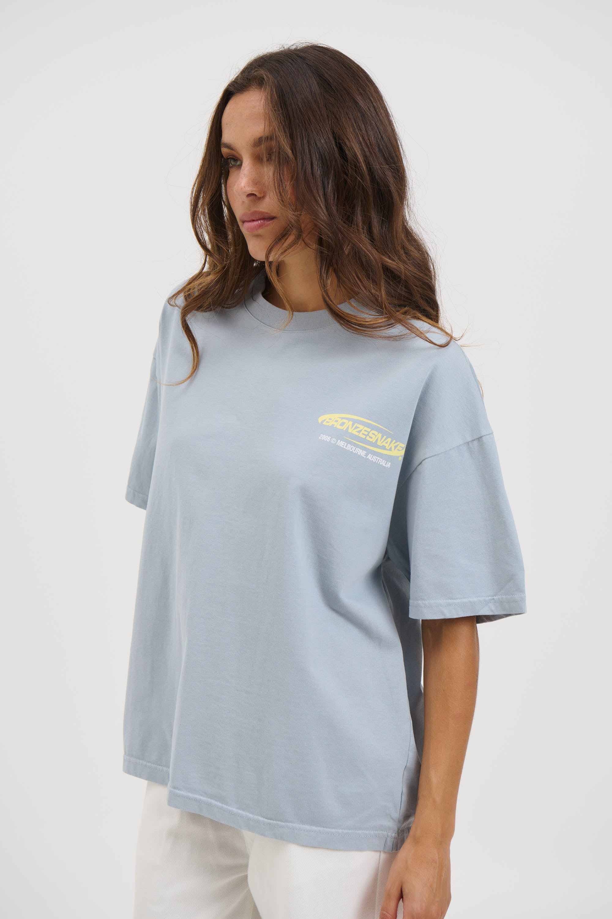Unisex Bronze Snake Classic Tee Blue
