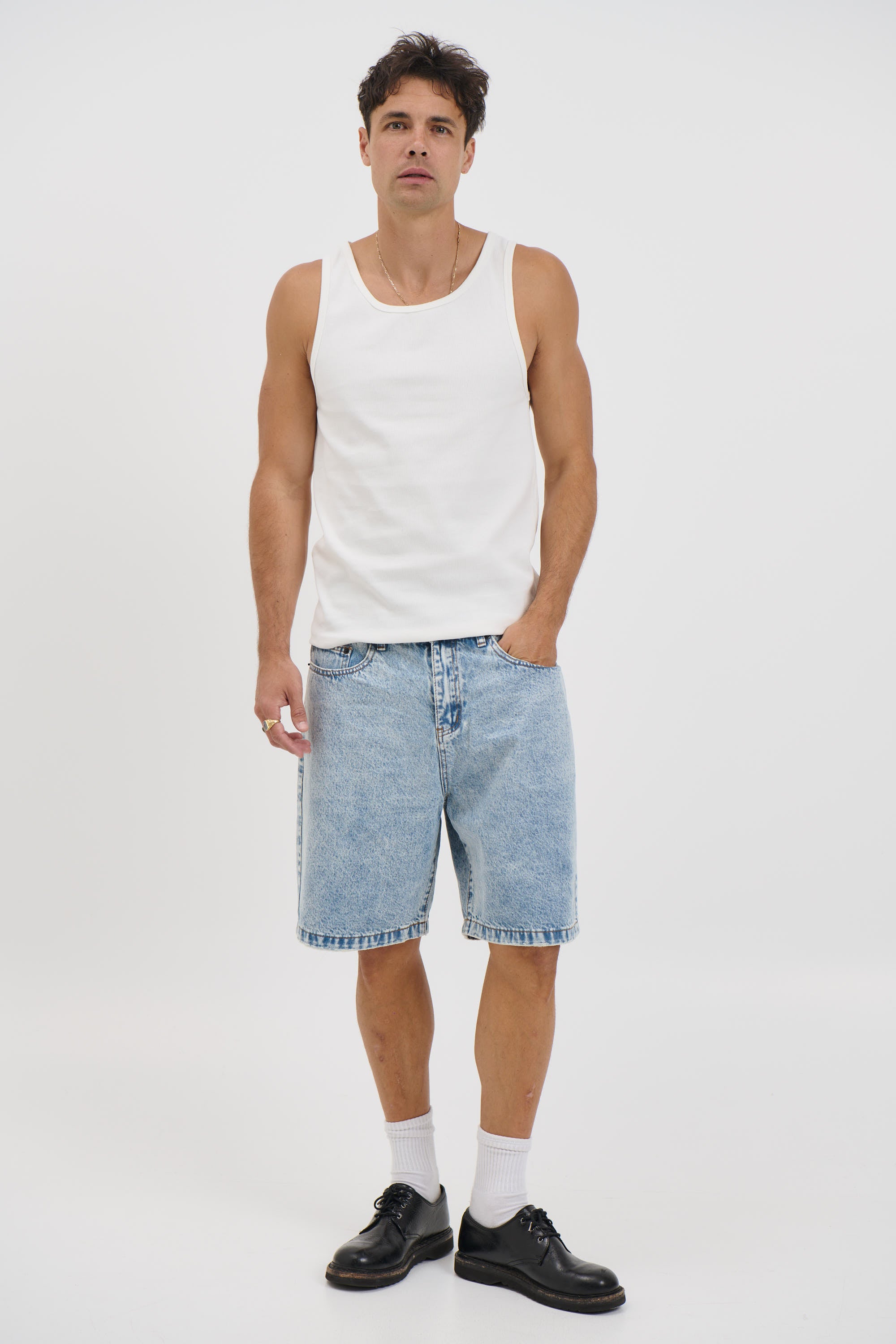 Nick Relaxed Denim Short Ocean