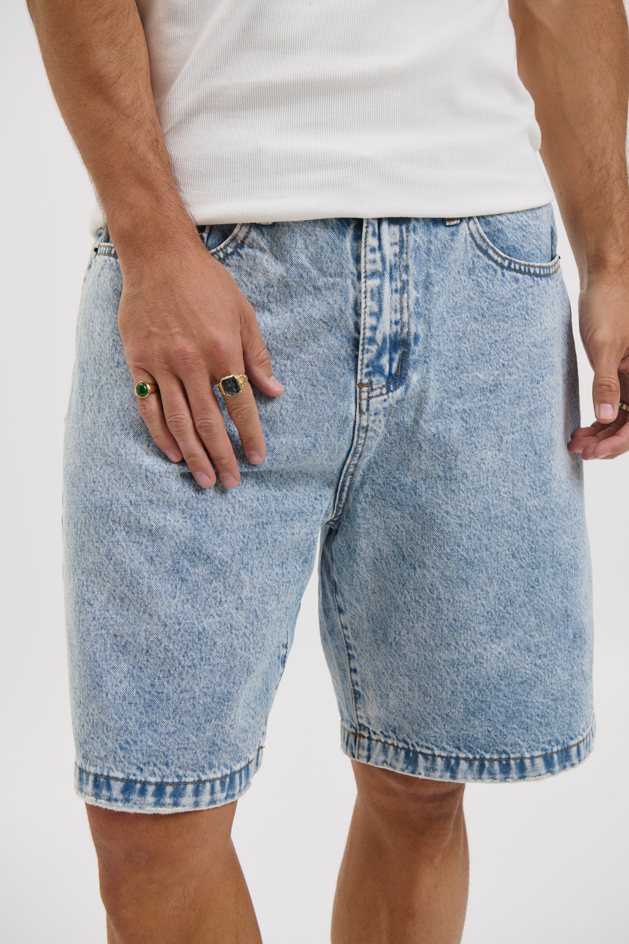 Nick Relaxed Denim Short Ocean
