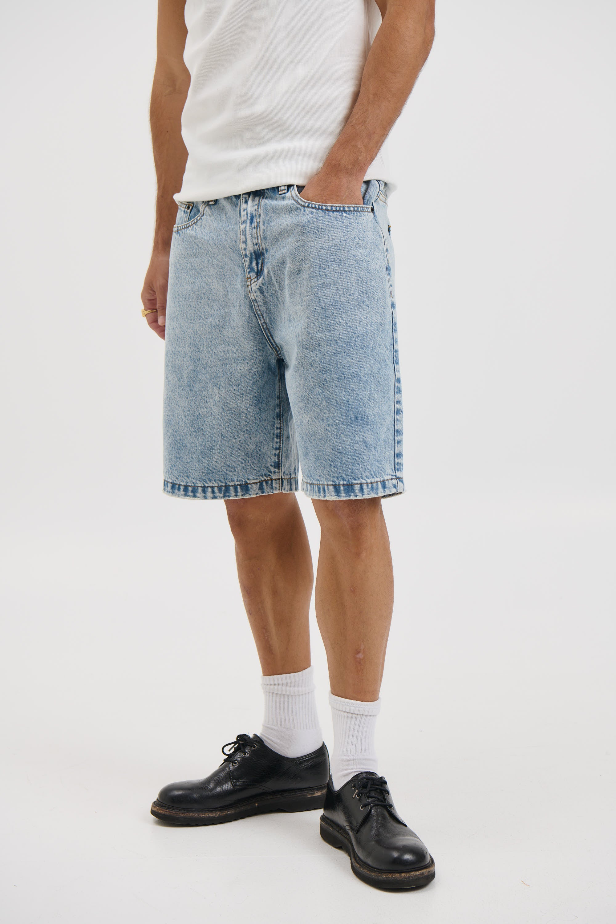 Nick Relaxed Denim Short Ocean