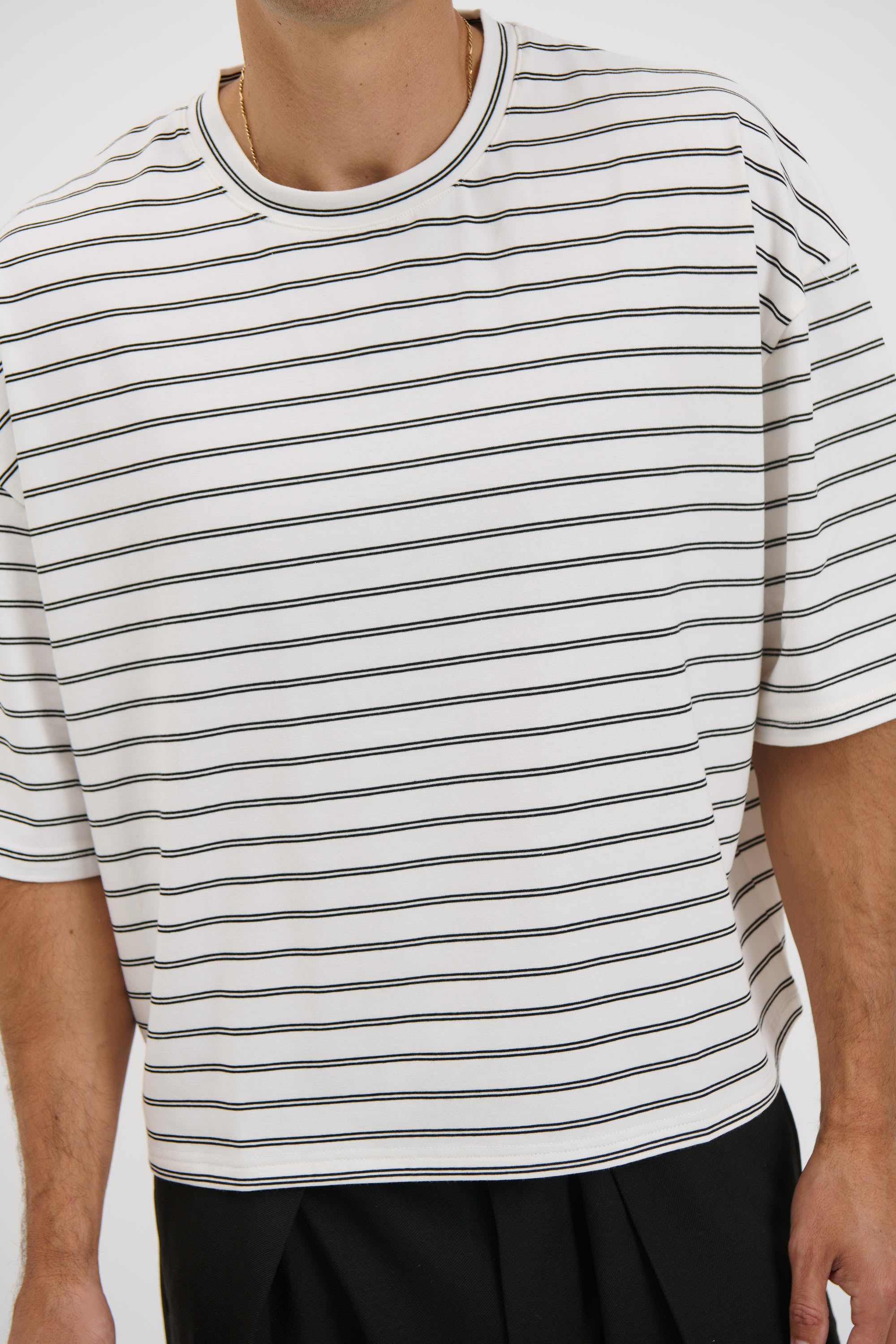 NTH Crop Box Tee Double Stripe
