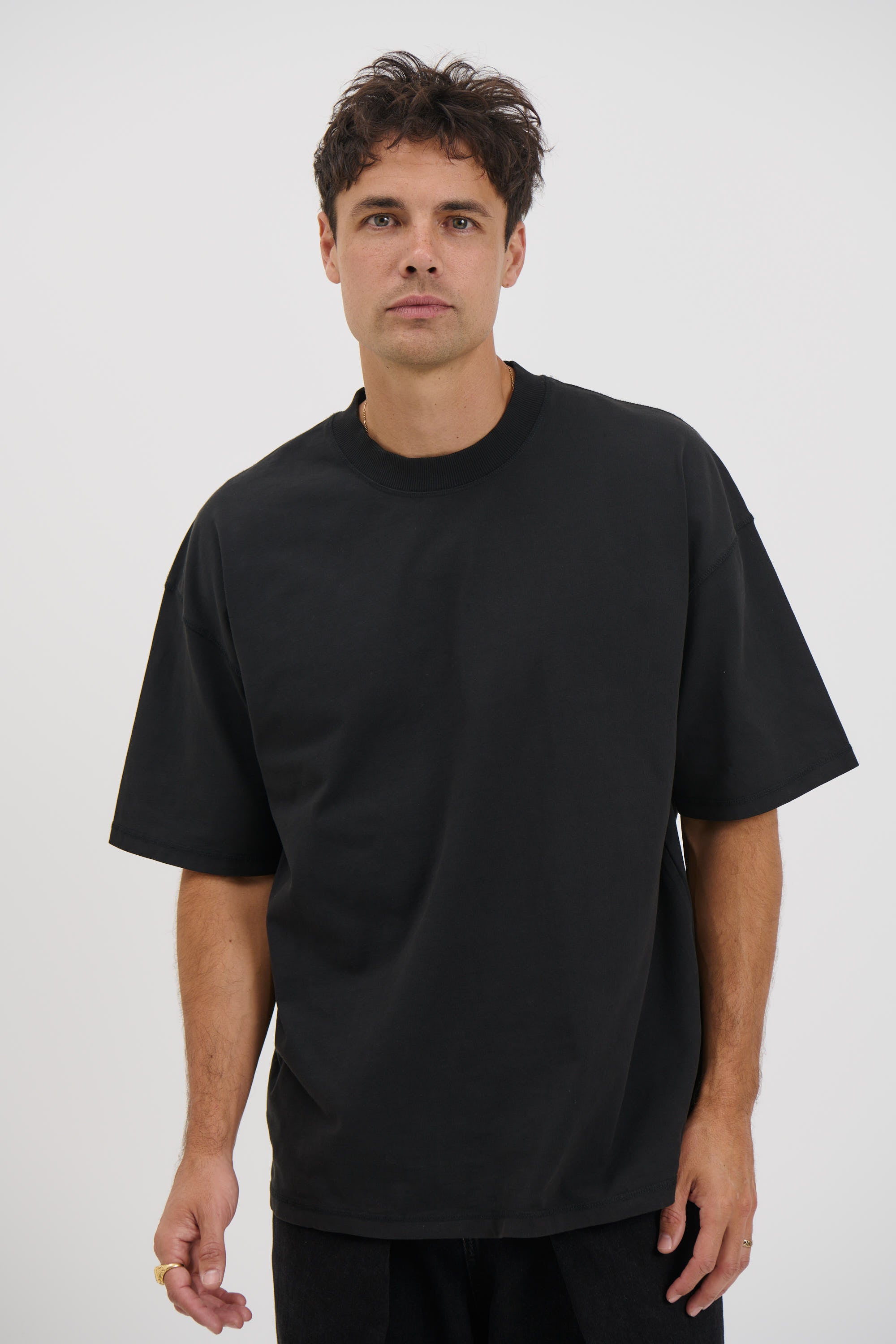 Buy Black Box Tee | Cotton Box Fit Tee | Bronze Snake