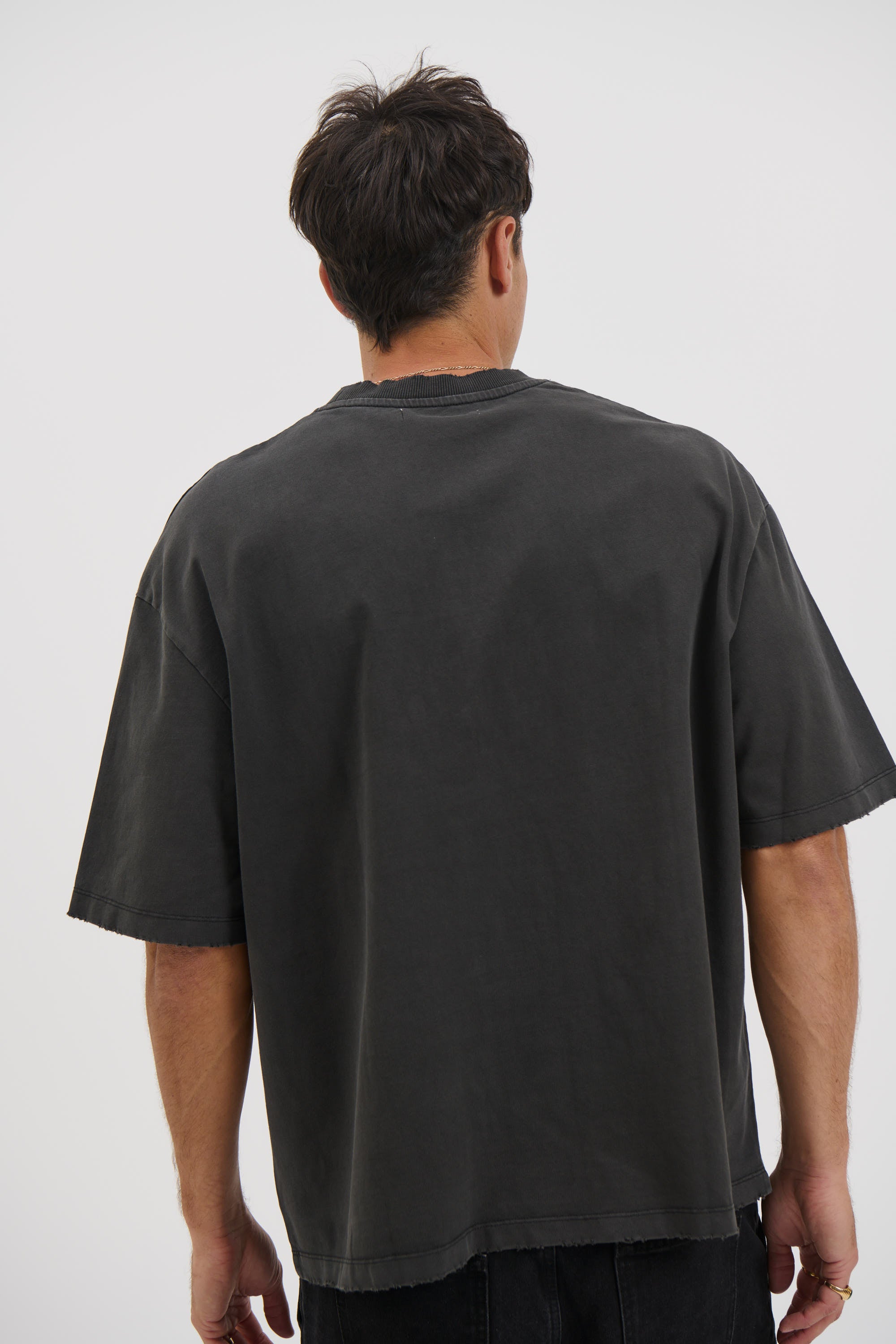 NTH Distress Crew Neck Tee Black