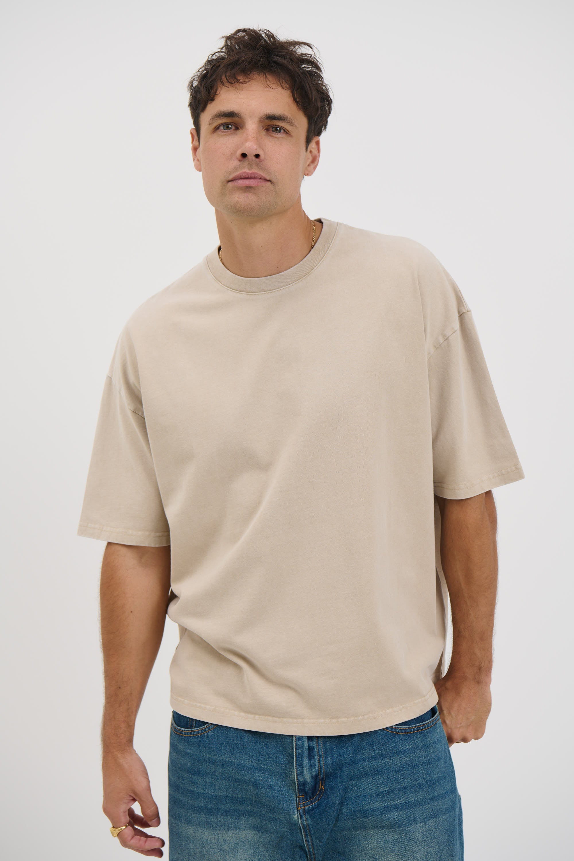 Relaxed Crew Tee Sand