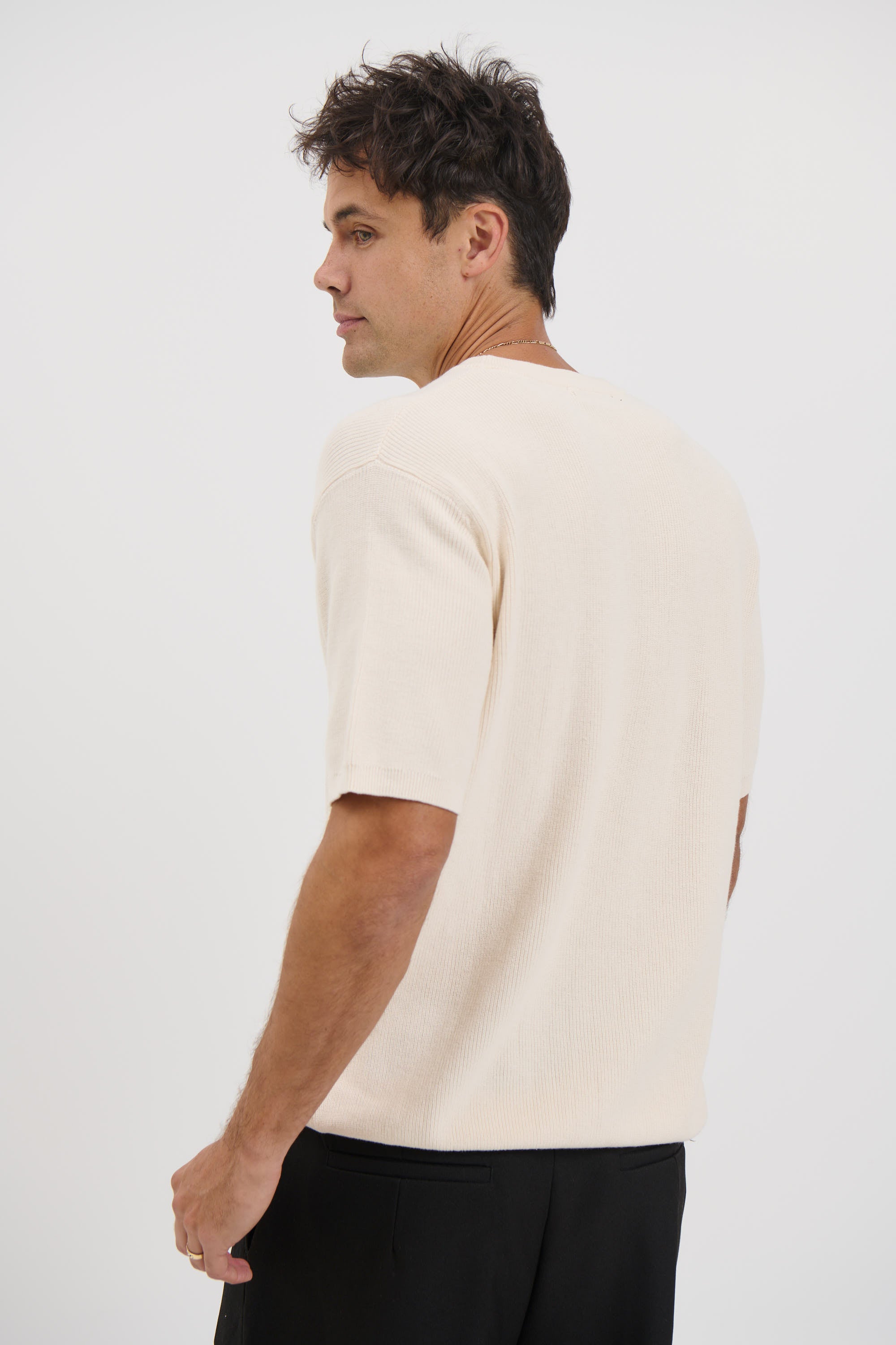 Knitted Crew Neck Tee Pastel