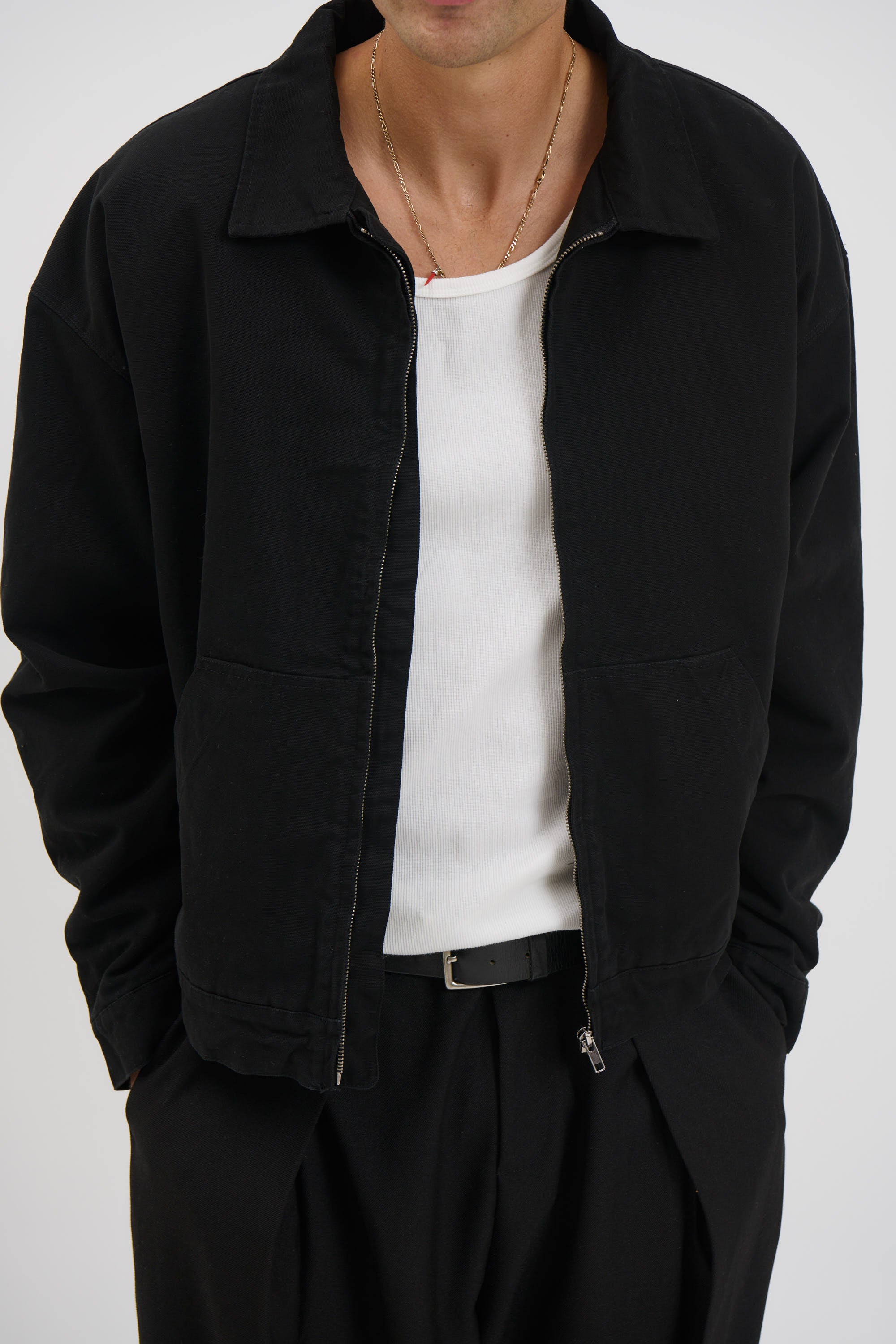 Collar Lined Jacket Black