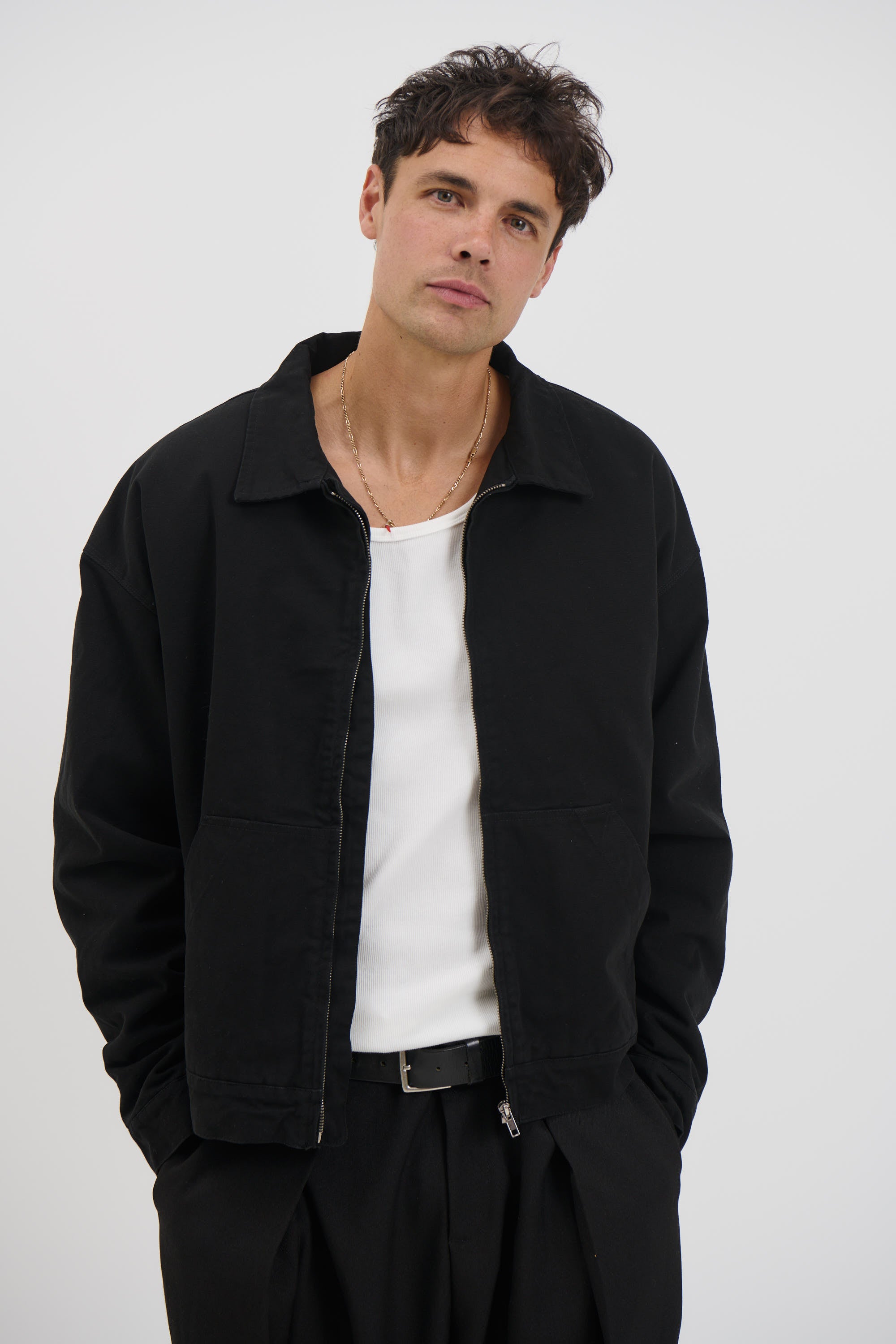 Collar Lined Jacket Black