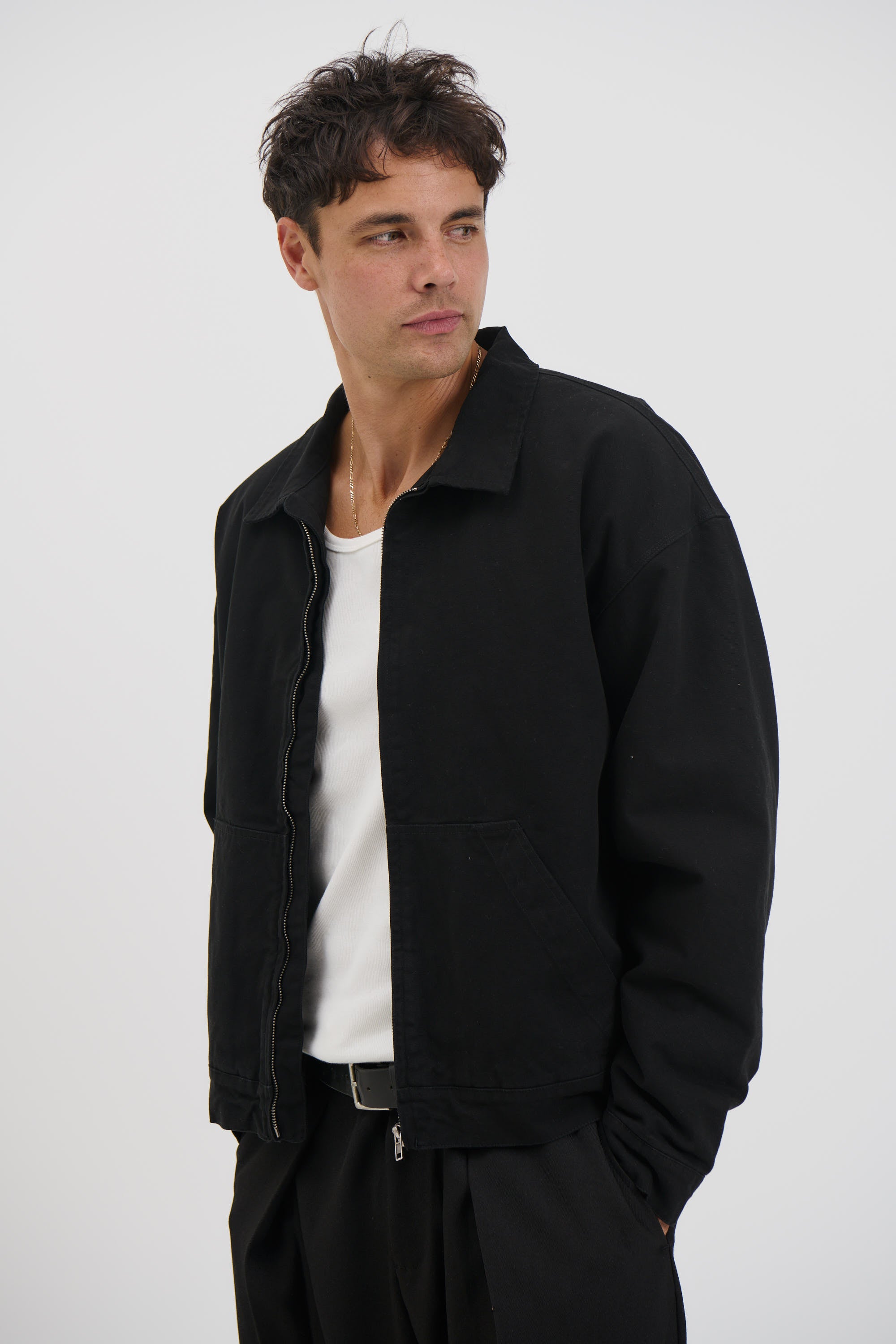 Collar Lined Jacket Black