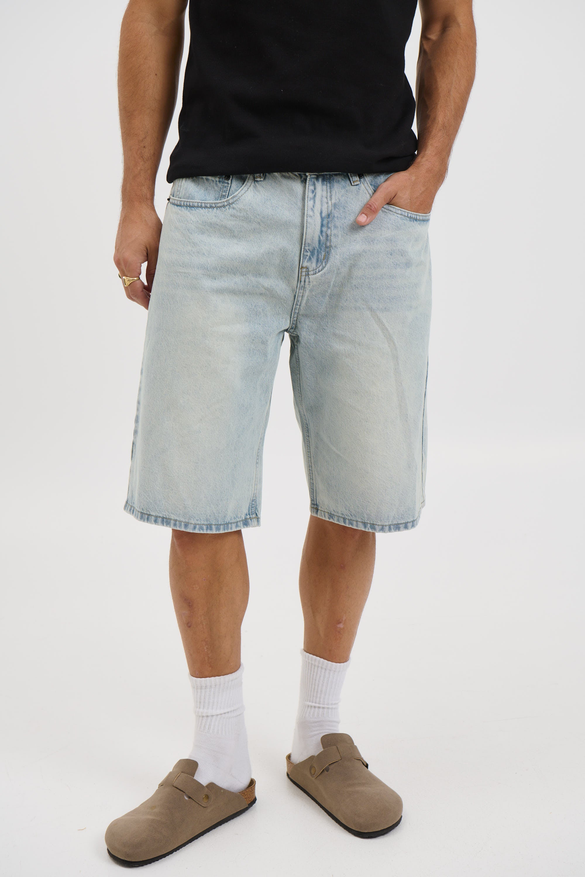 Flint Baggy Denim Jort Light