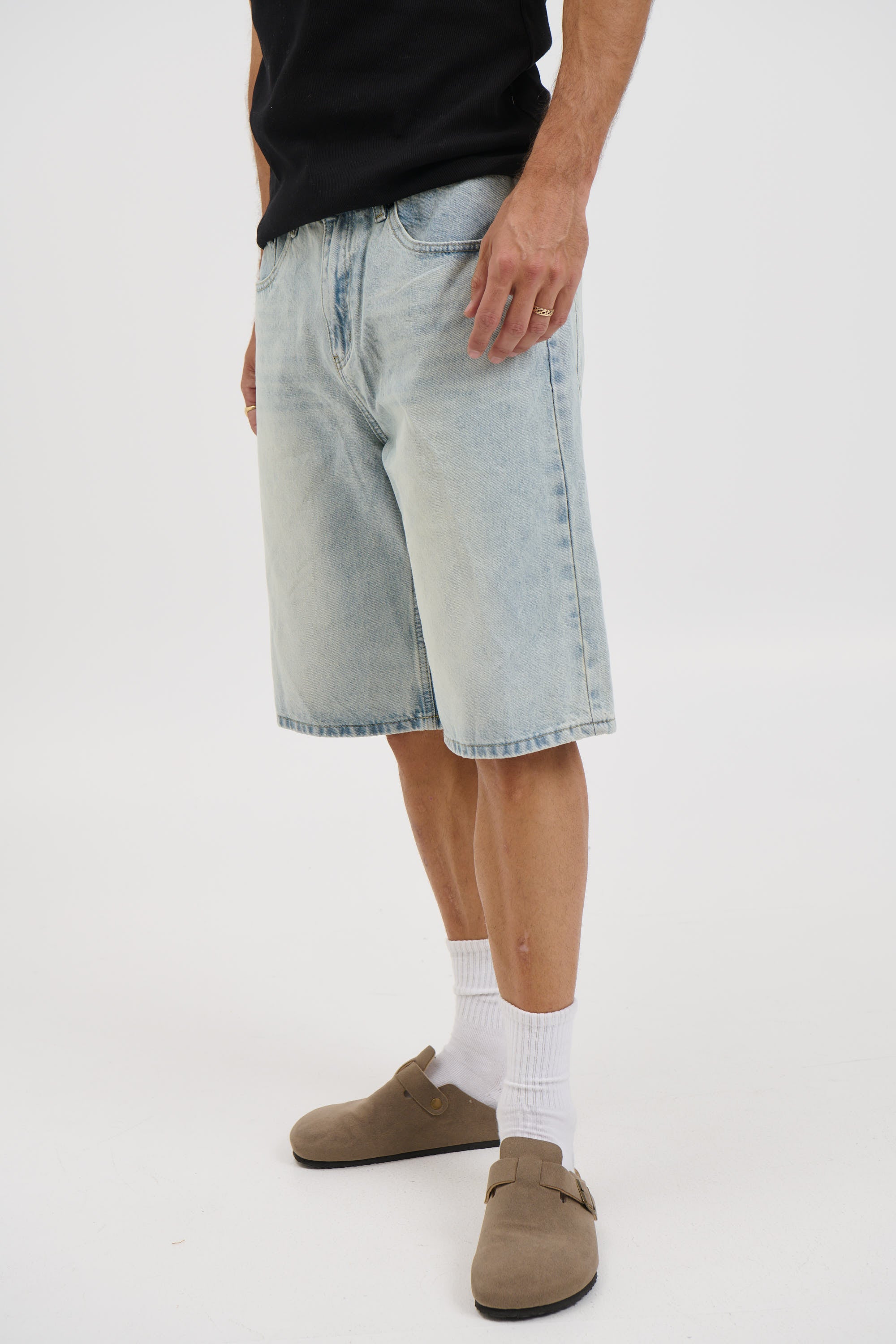 Flint Baggy Denim Jort Light