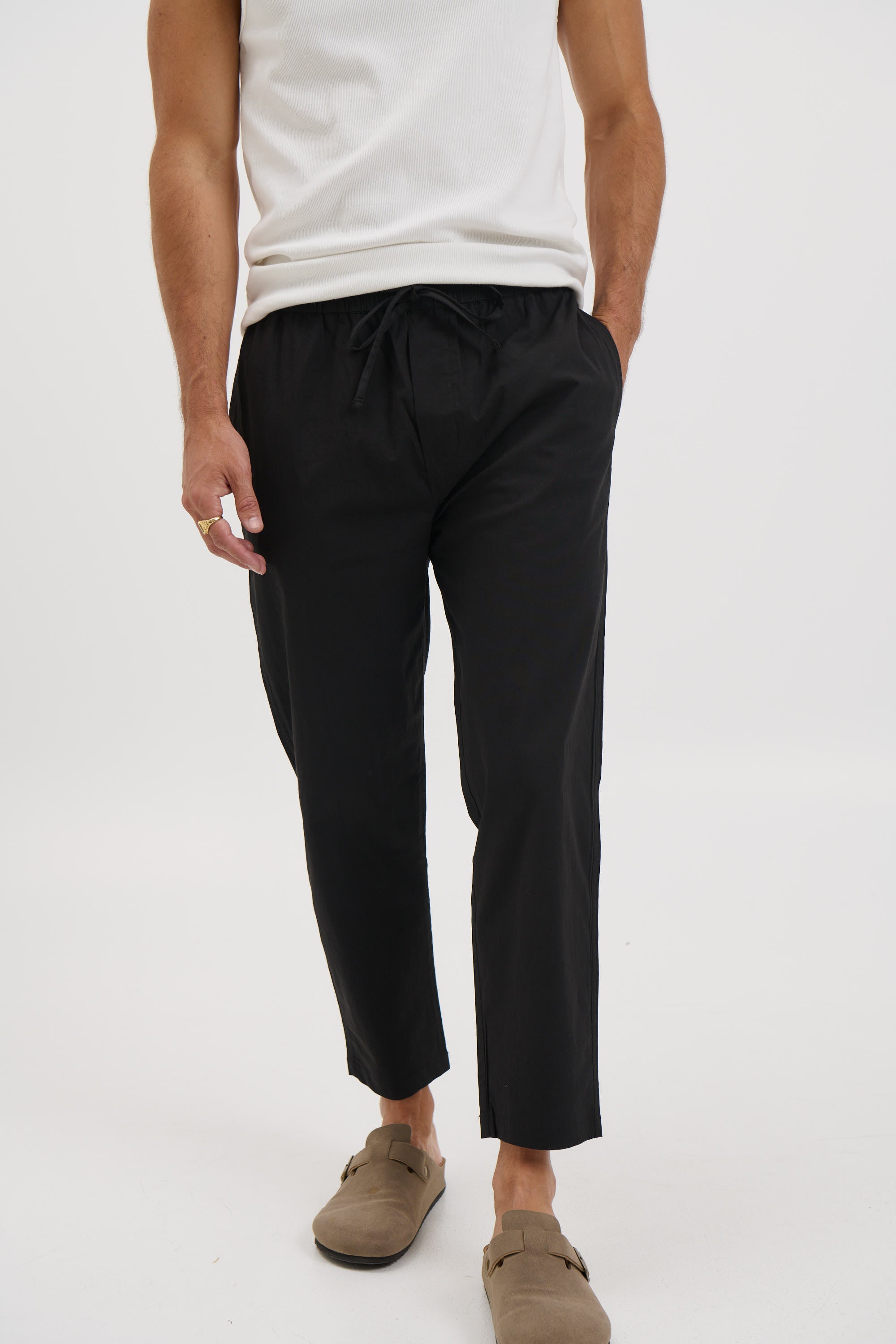 Locky Straight Pant Black