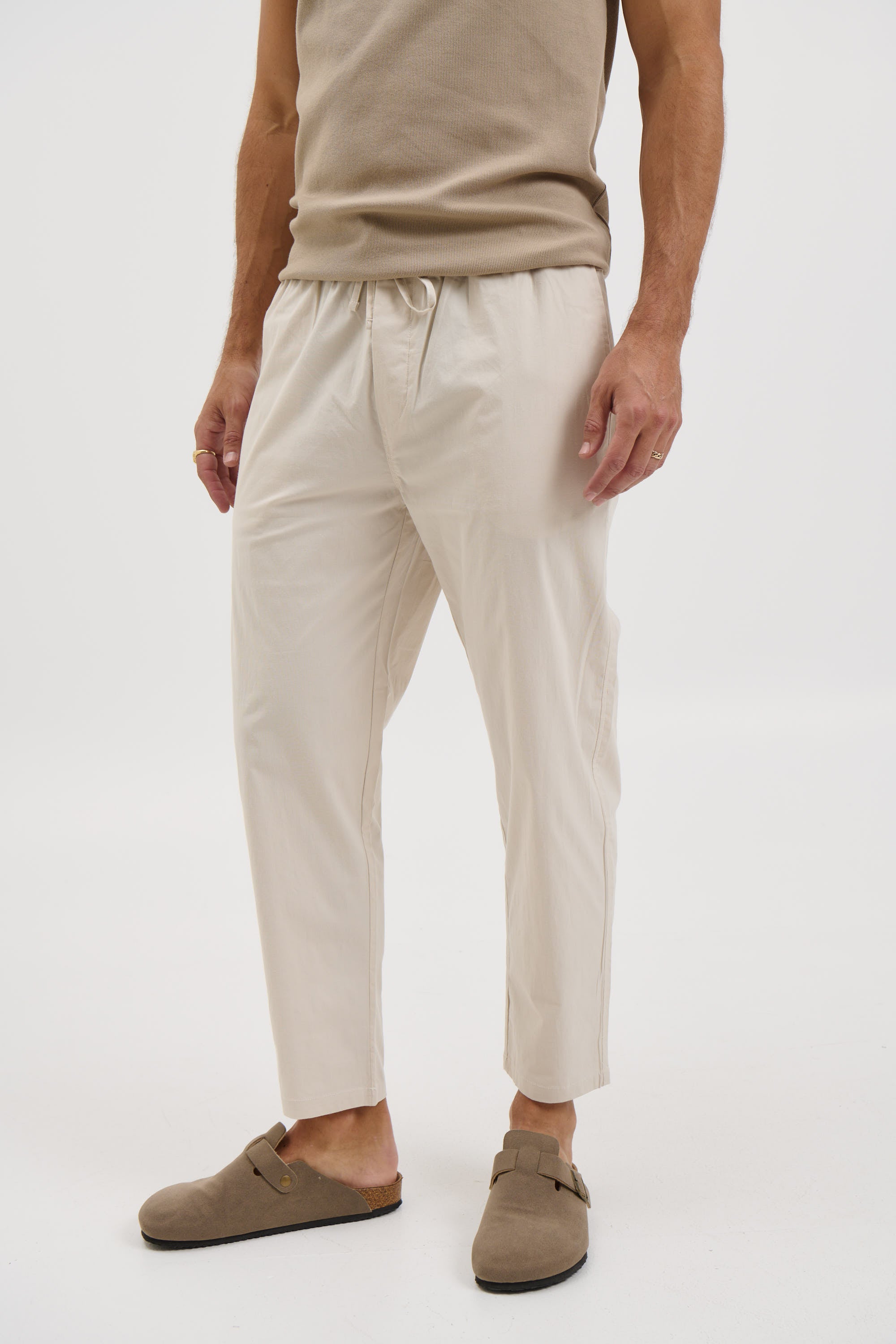 Locky Straight Pant Stone