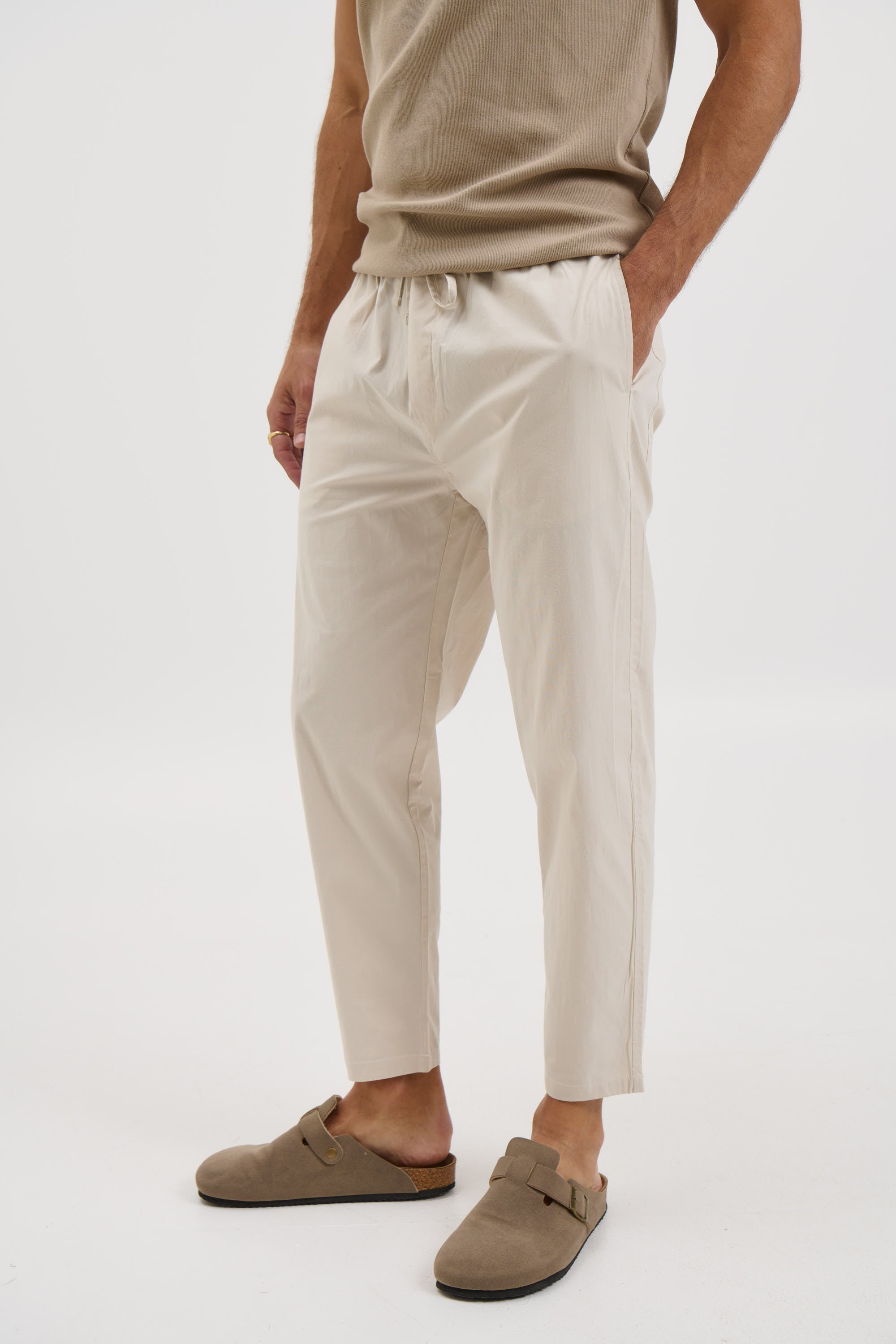 Locky Straight Pant Stone