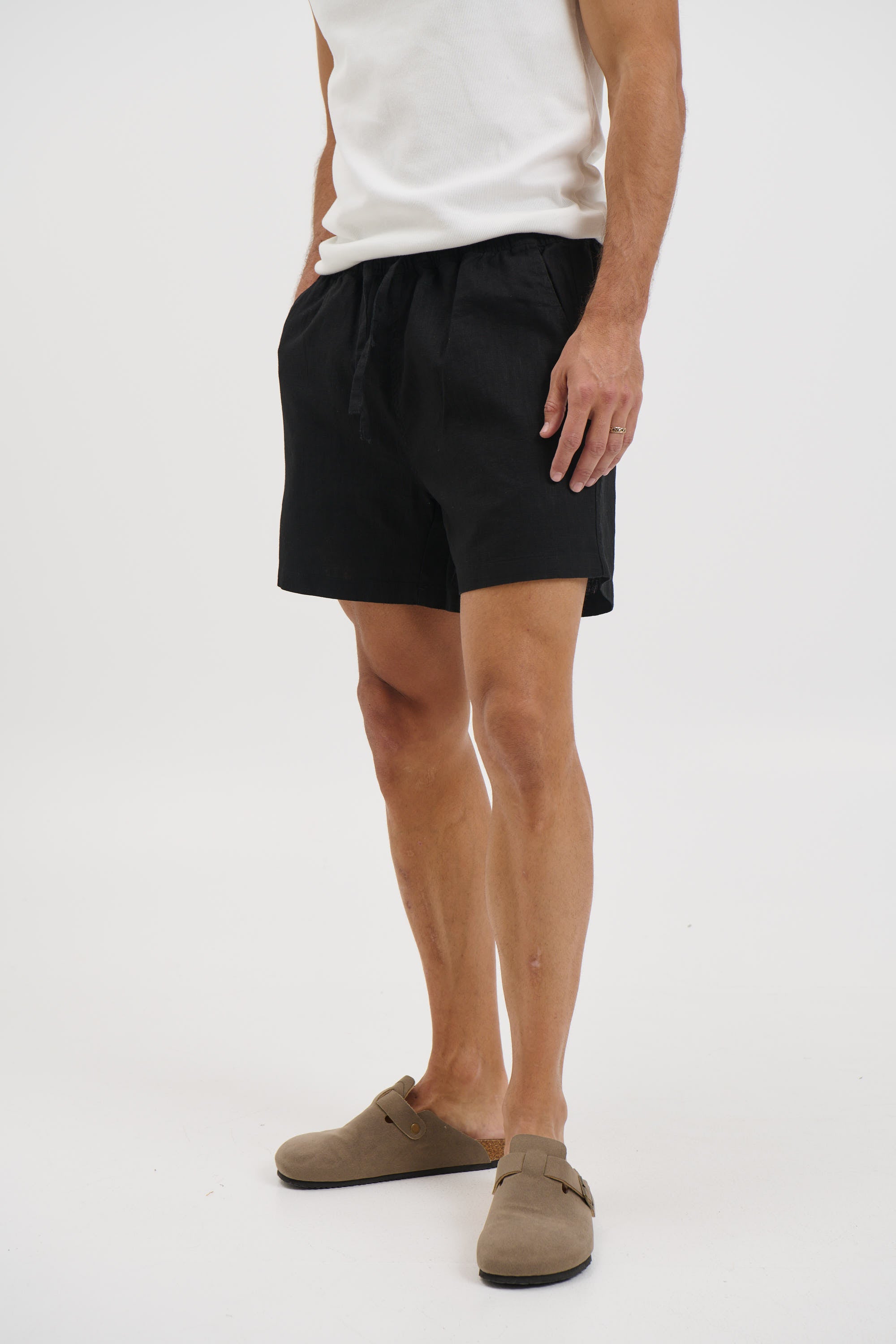 NTH Felix Linen Short Black
