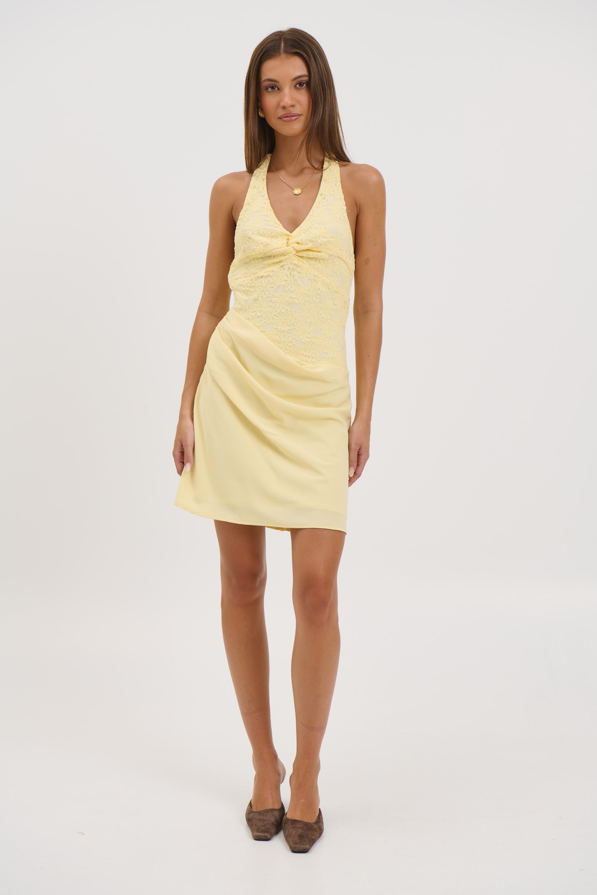 Eva Mini Dress Lemon