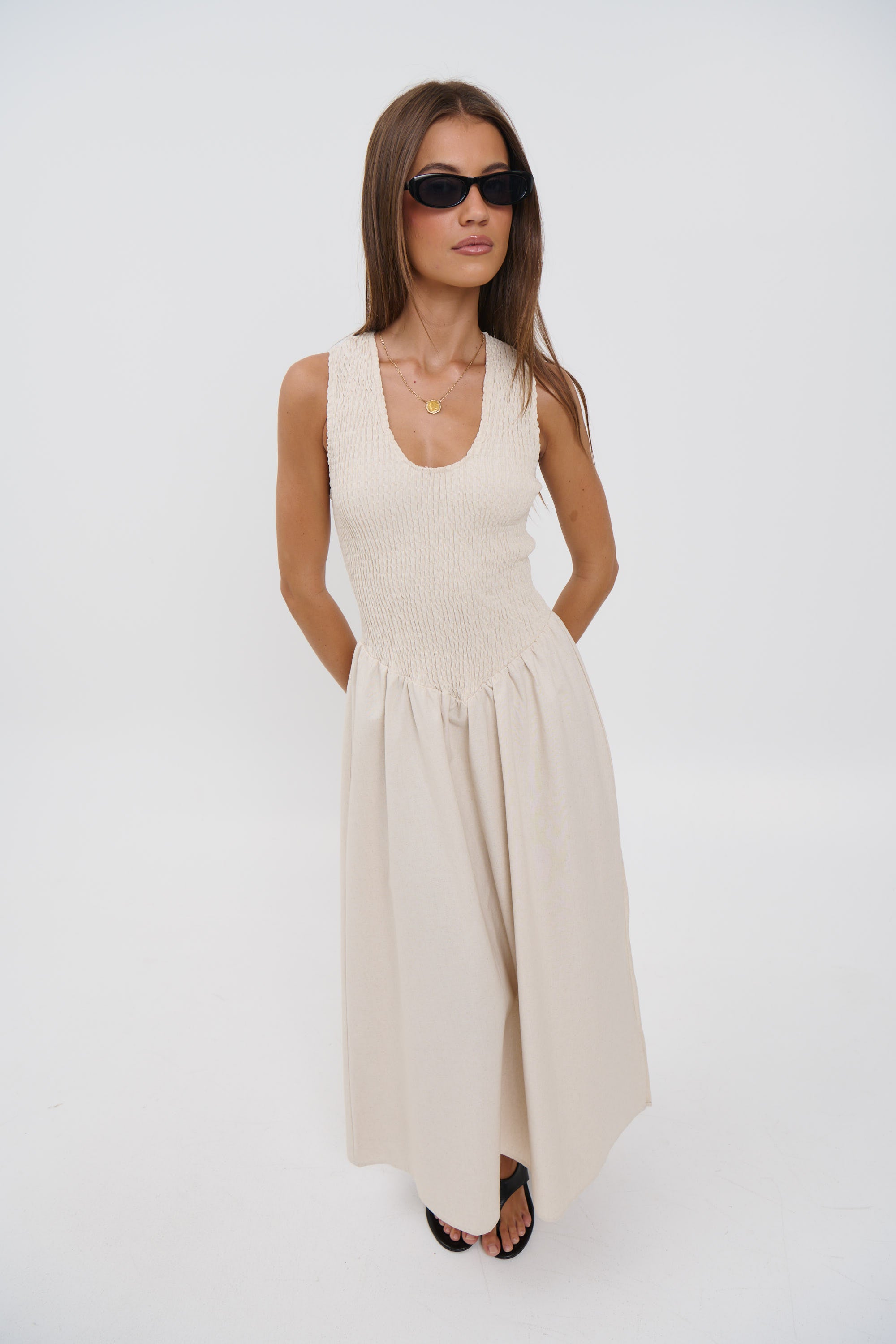 Destiny Maxi Dress Oat