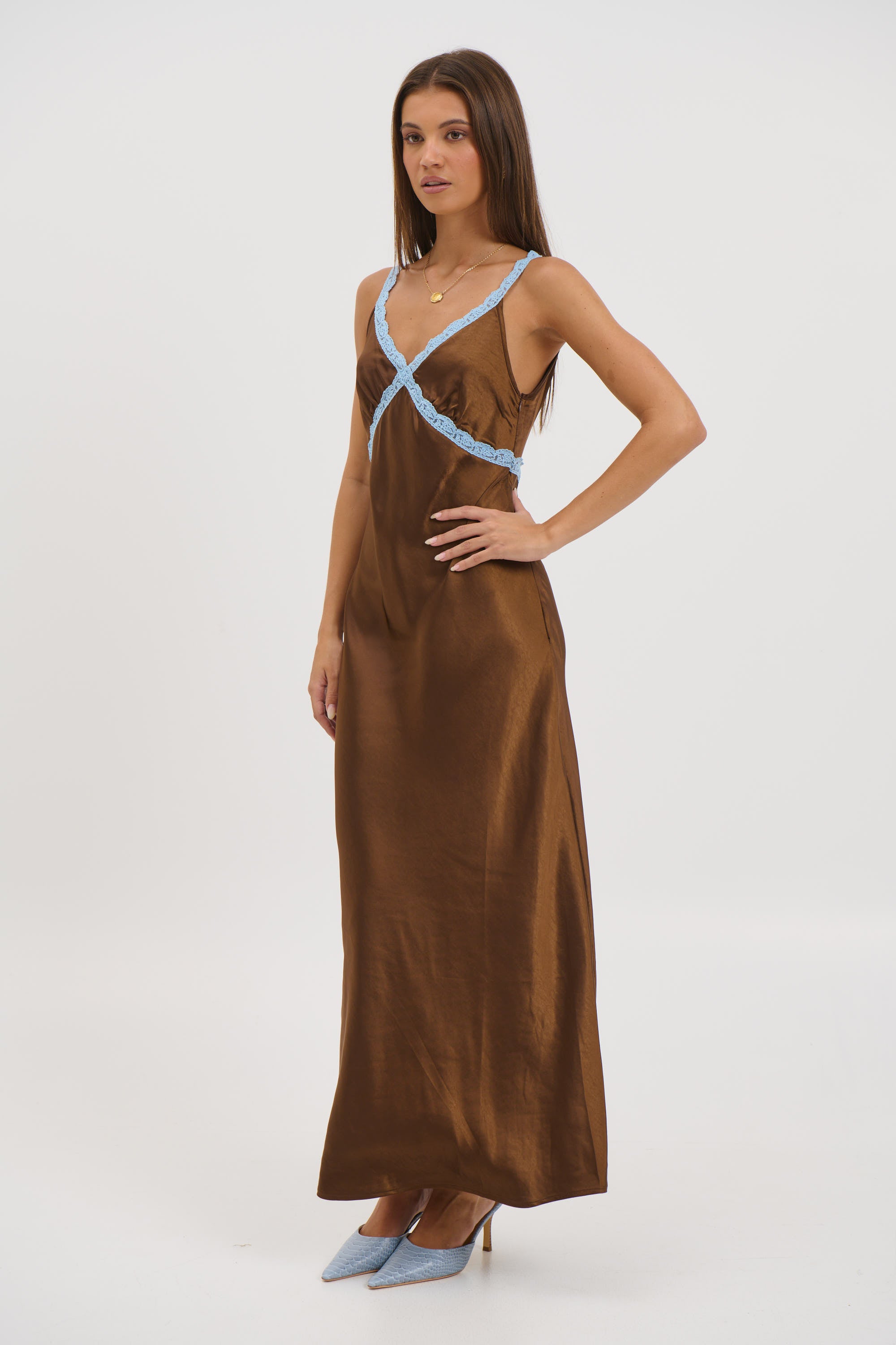 Naya Midi Dress Chocolate