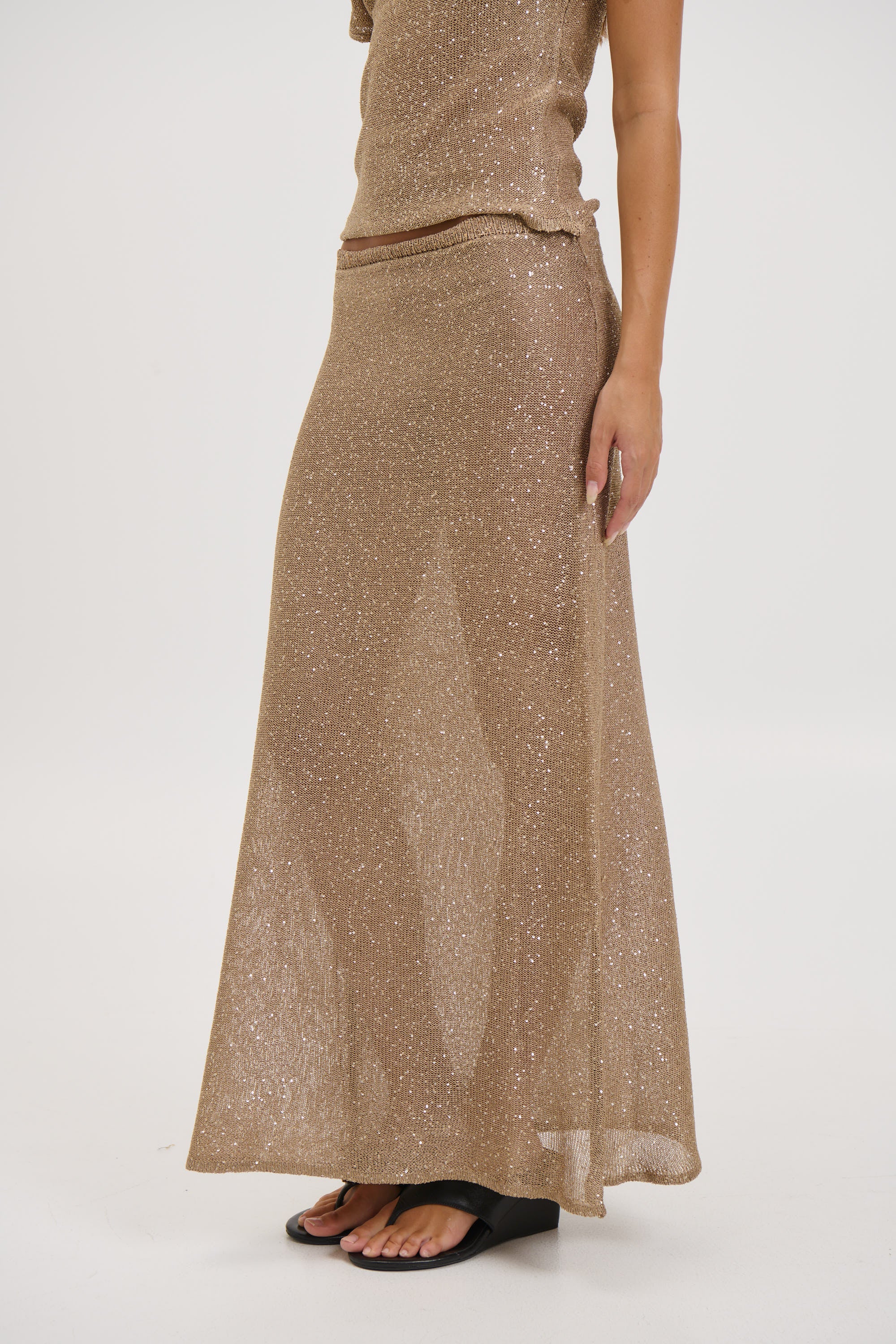 Manni Midi Skirt Gold