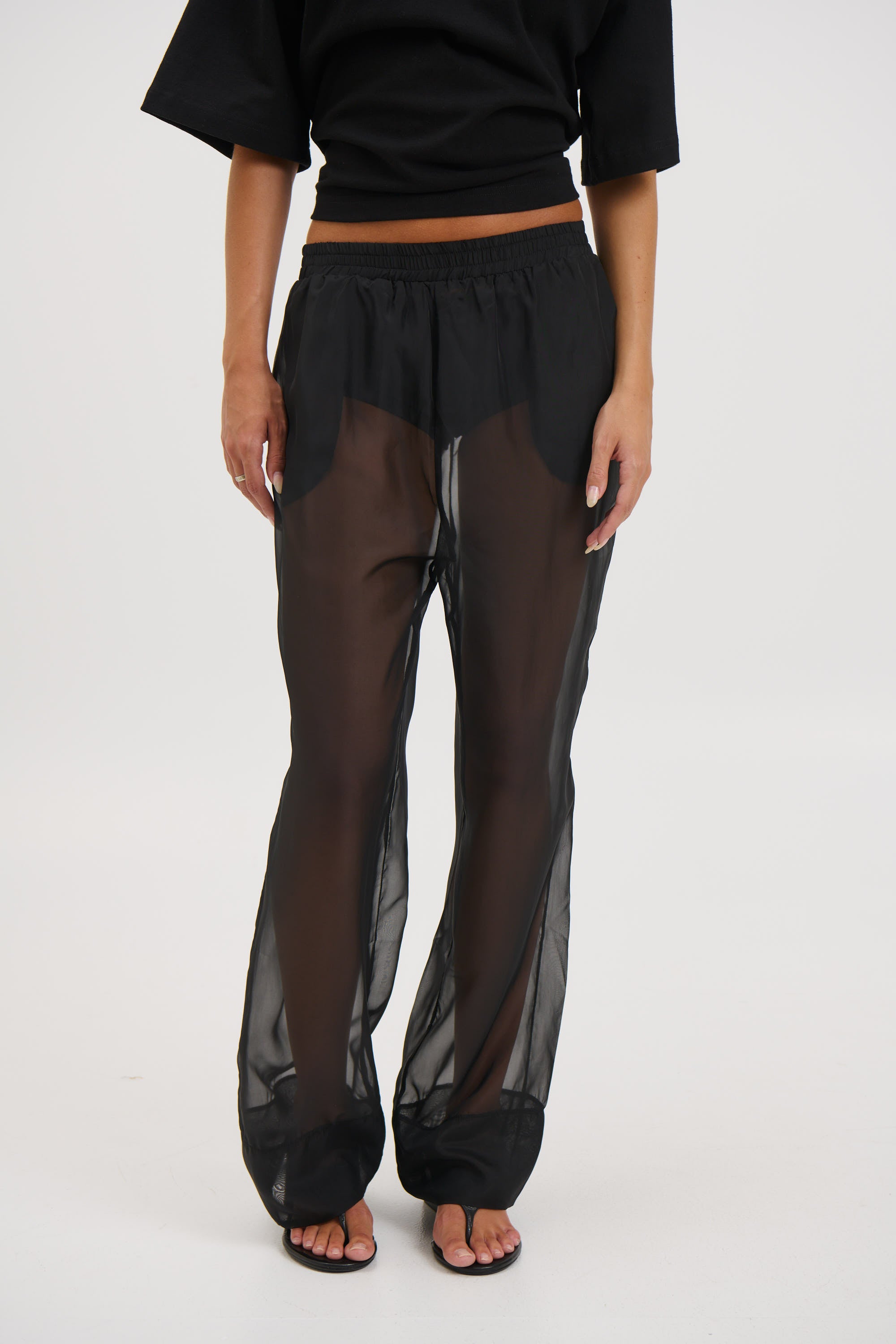 BENNETT SHEER PANTS／roro Hell Bunny Stitches Gothic Mesh Sheer Pants | Ro Rox