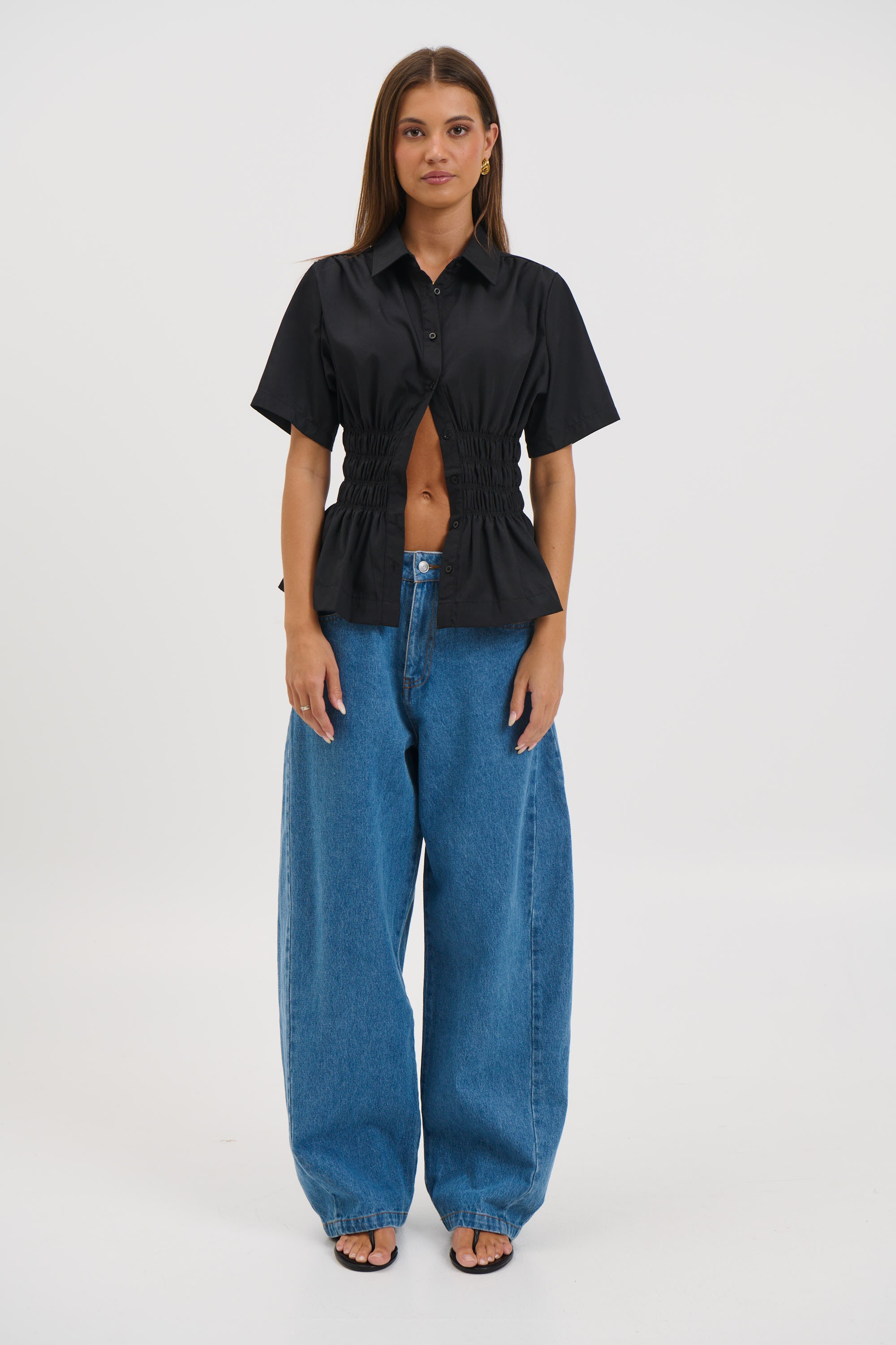 Brooke Short Sleeve Shirt Black