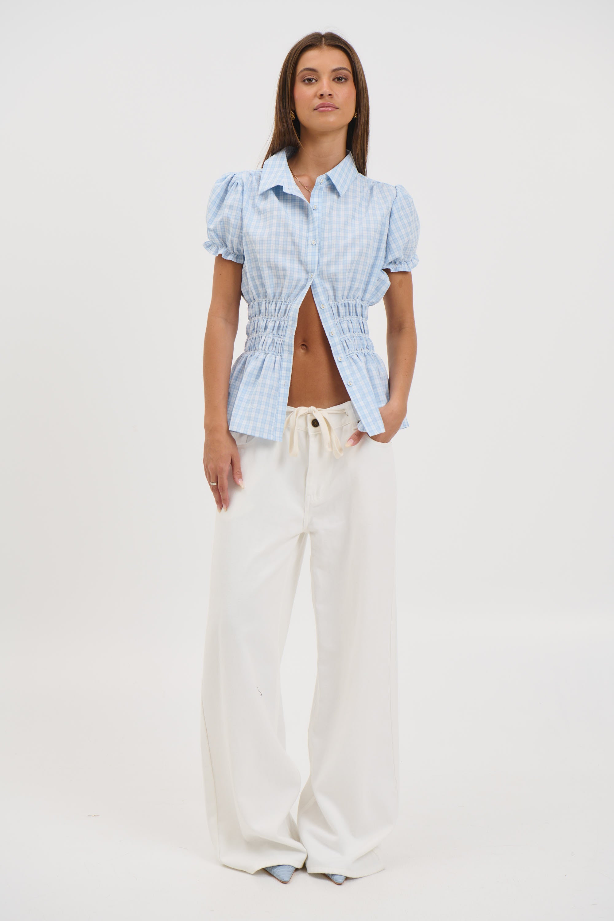 Talia Short Sleeve Shirt Sky