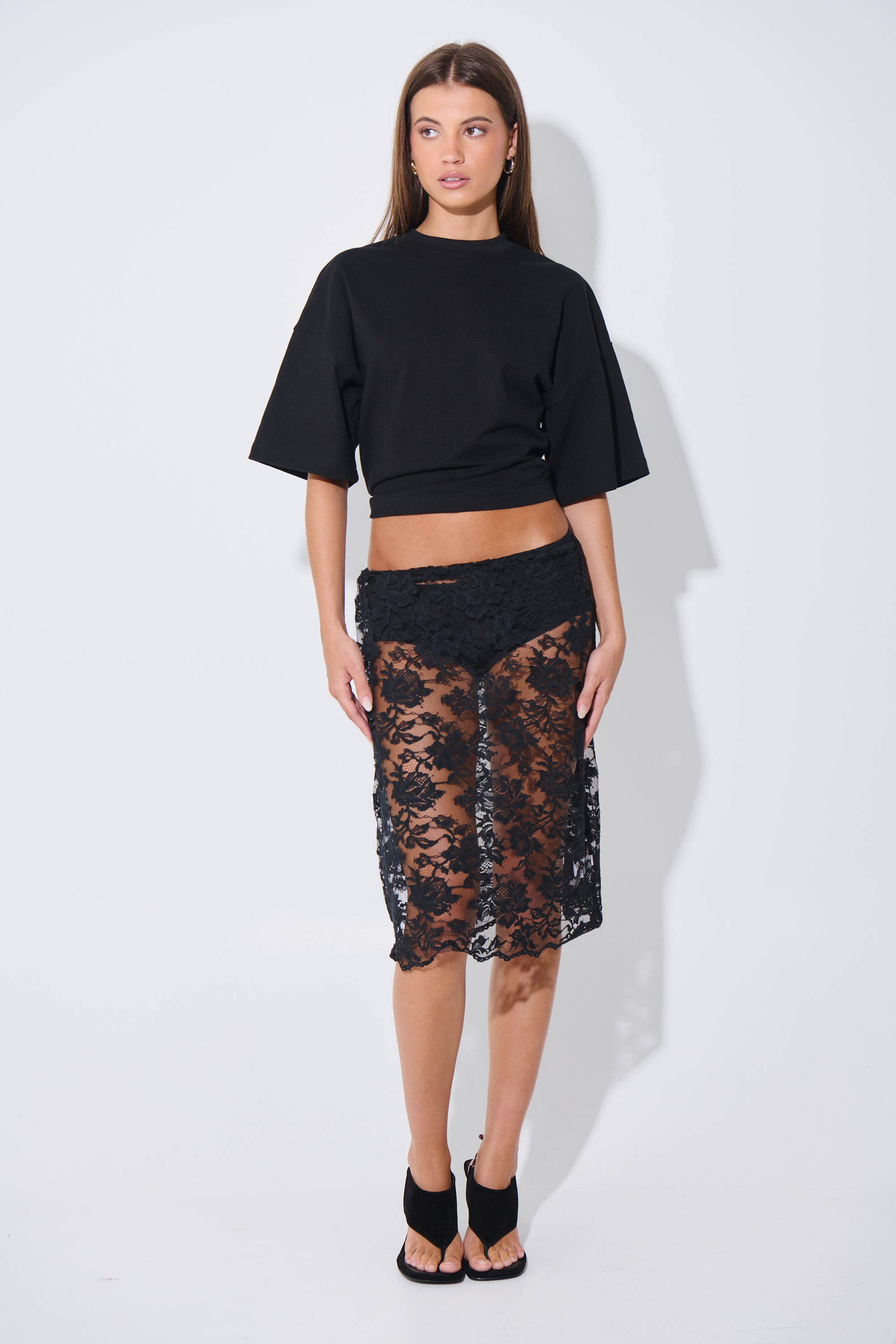 Envy Lace Mini Skirt Black
