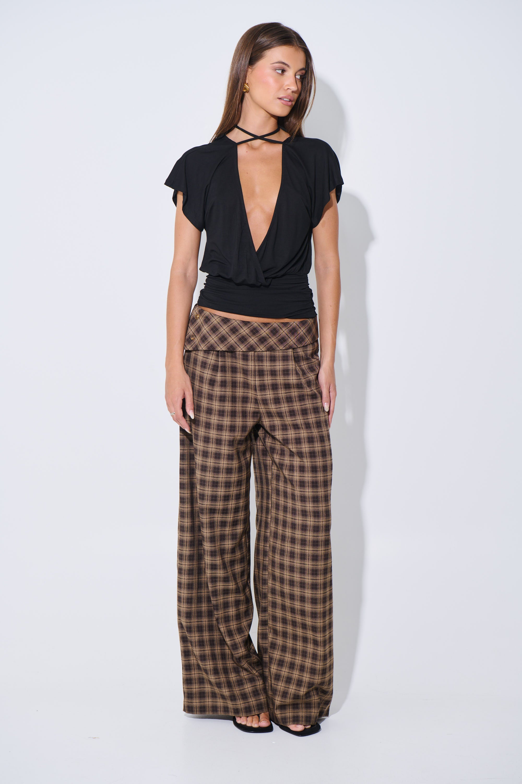 Karter Pant Brown Check