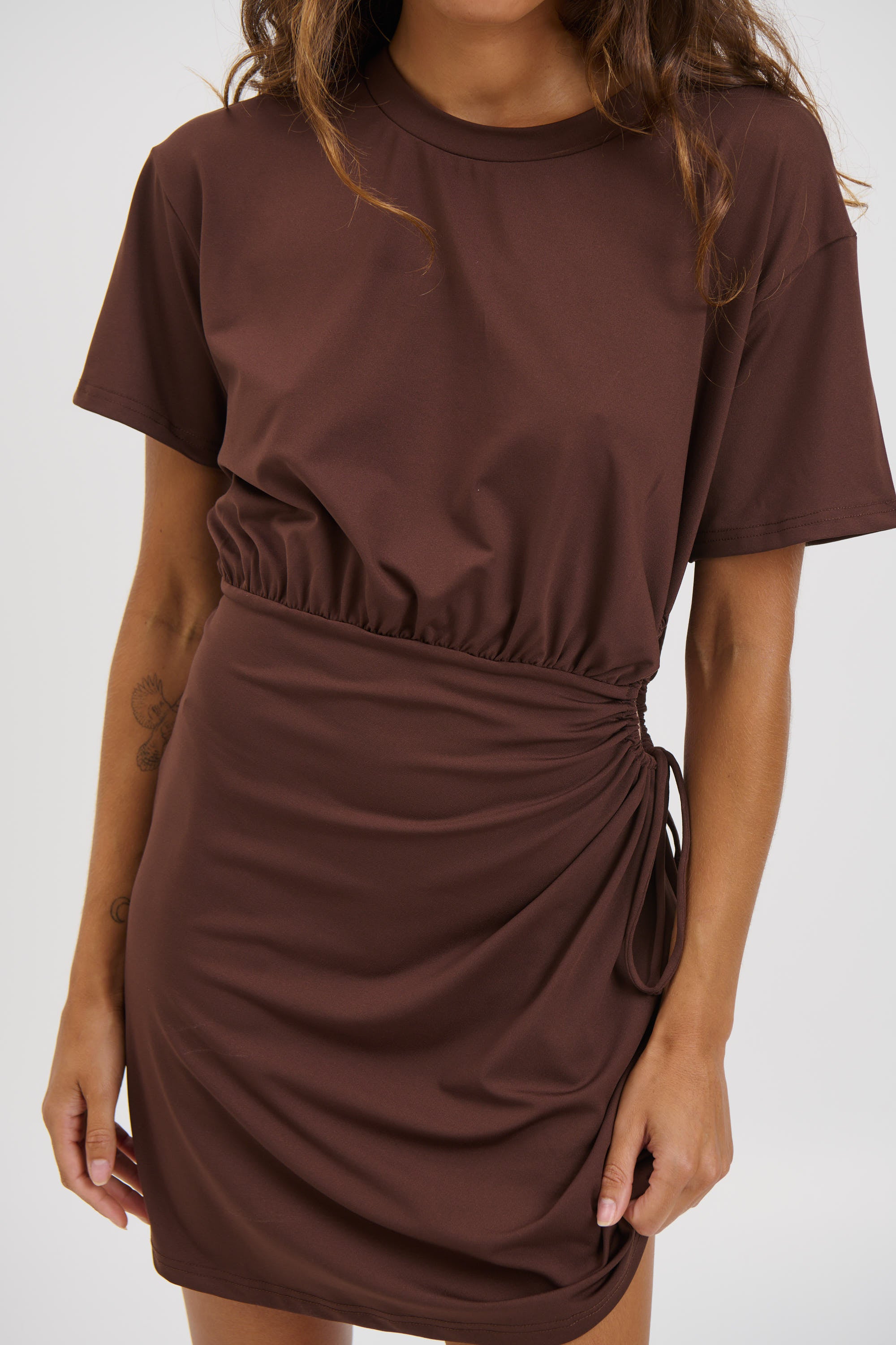 Indra Mini Dress Chocolate