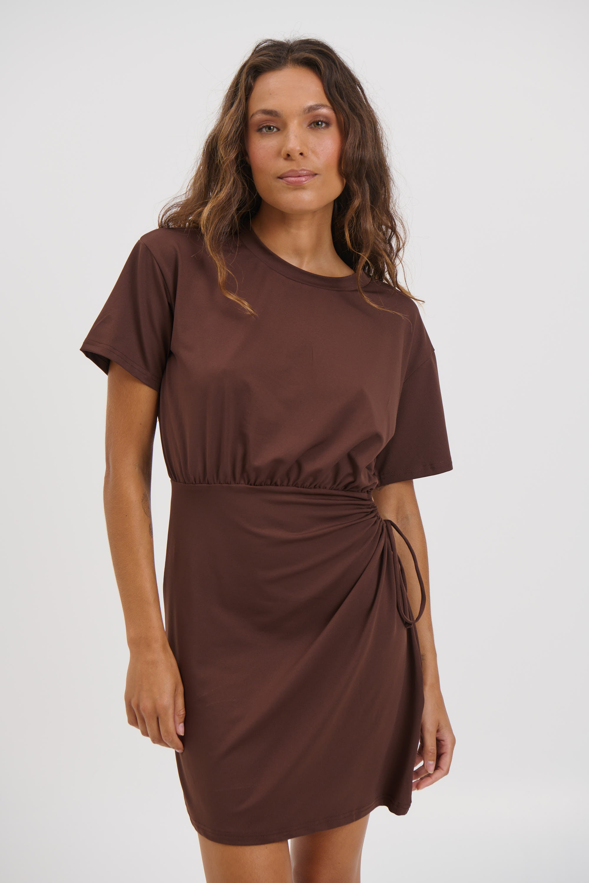 Indra Mini Dress Chocolate