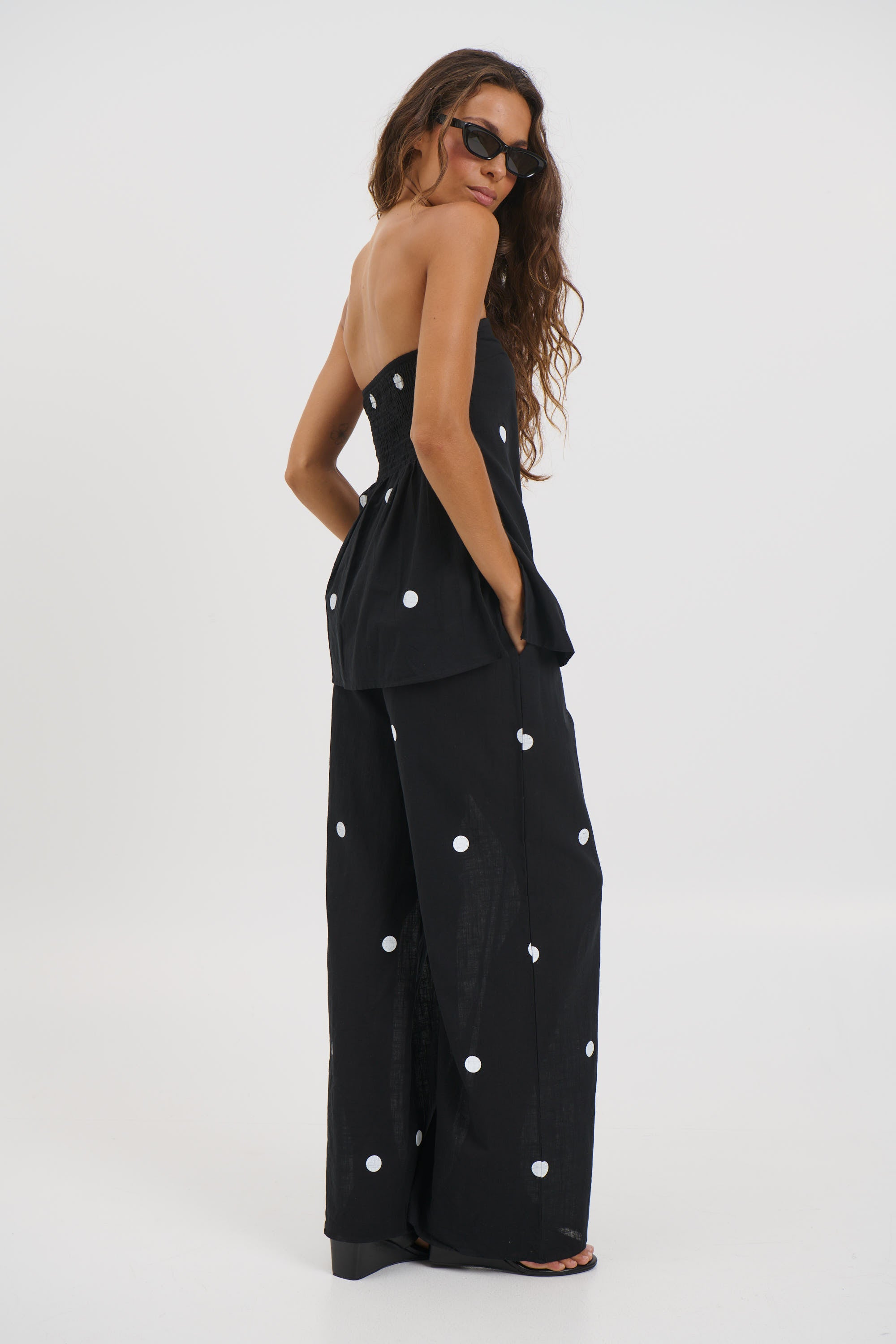 Nora Set Black Polka