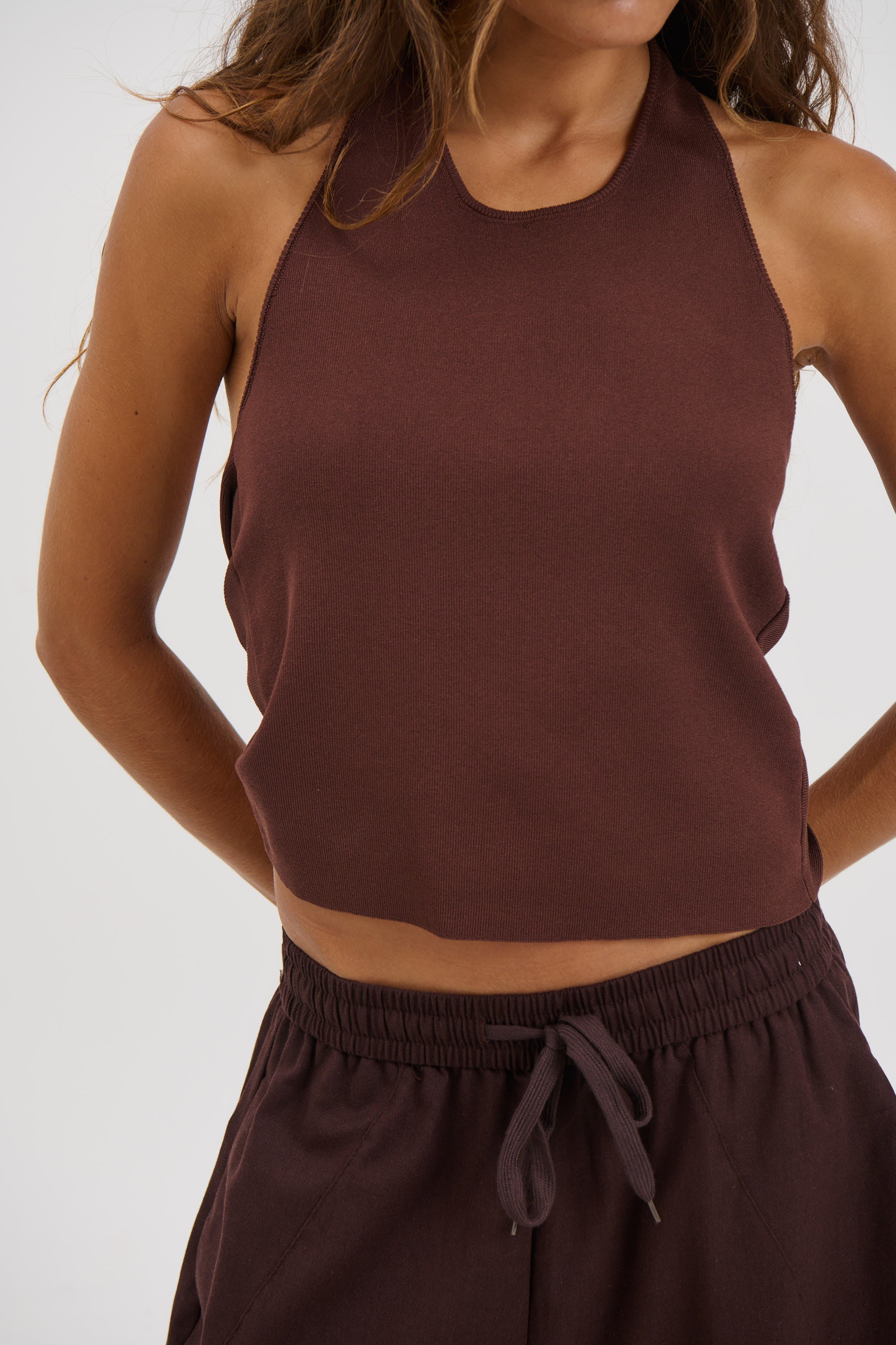 Opal Halter Top Chocolate