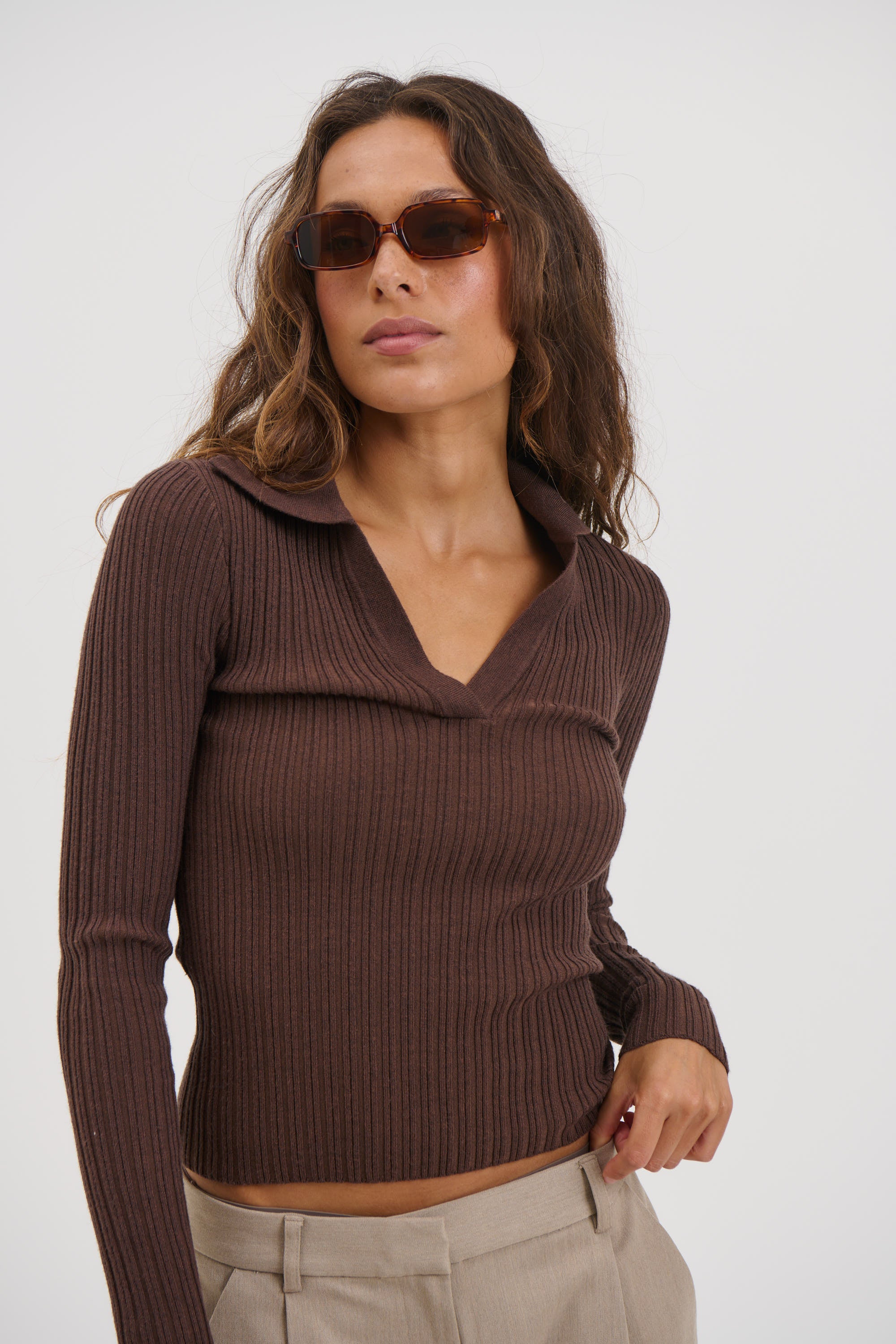 Giulia Long Sleeve Chocolate