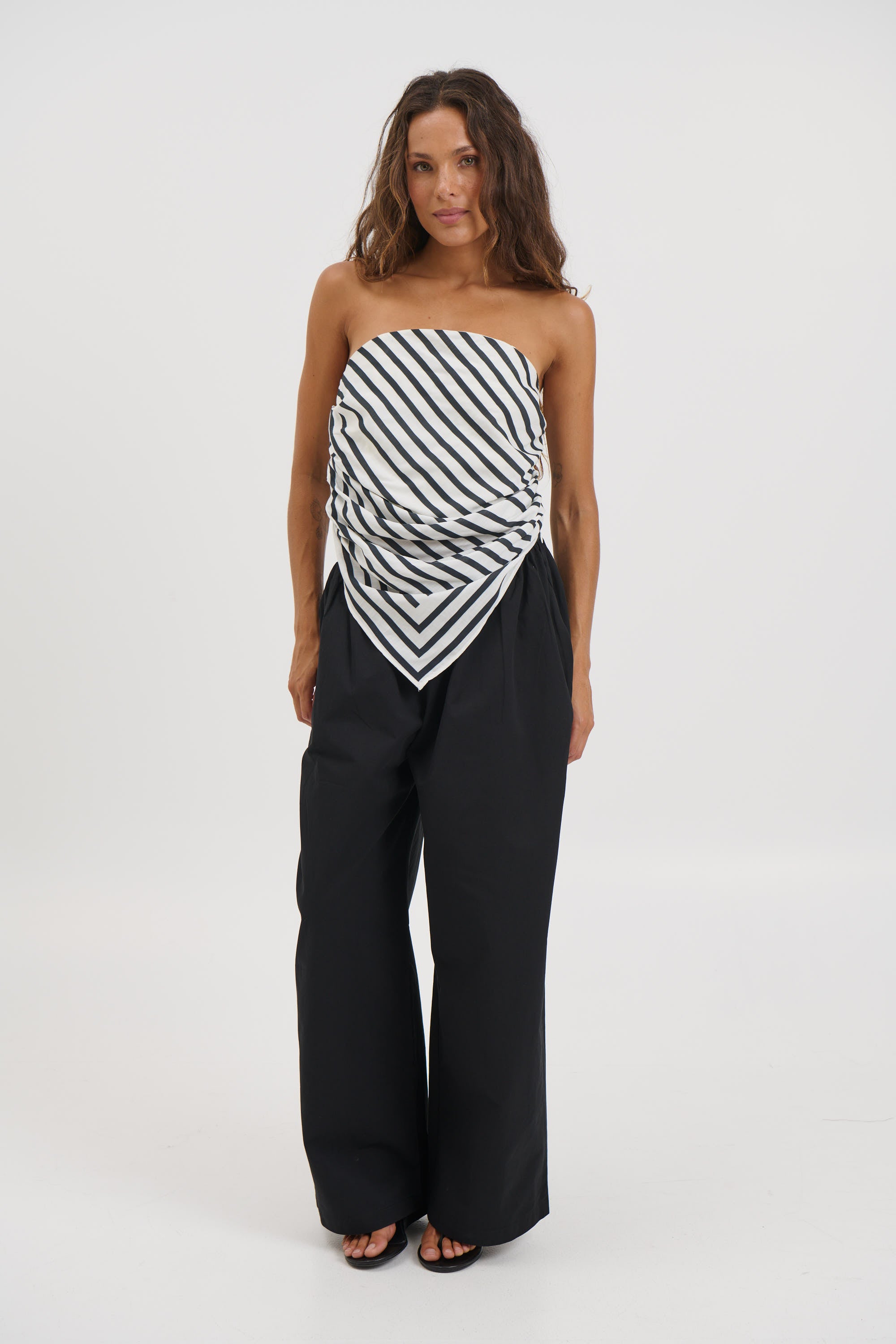 Vincent Scarf Top Beige