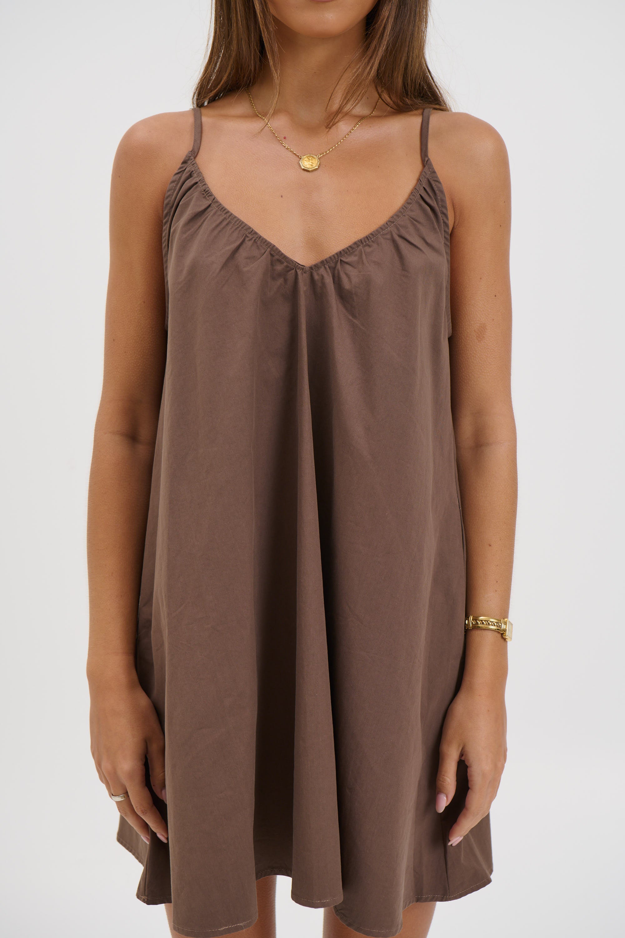 Mack Mini Dress Chocolate