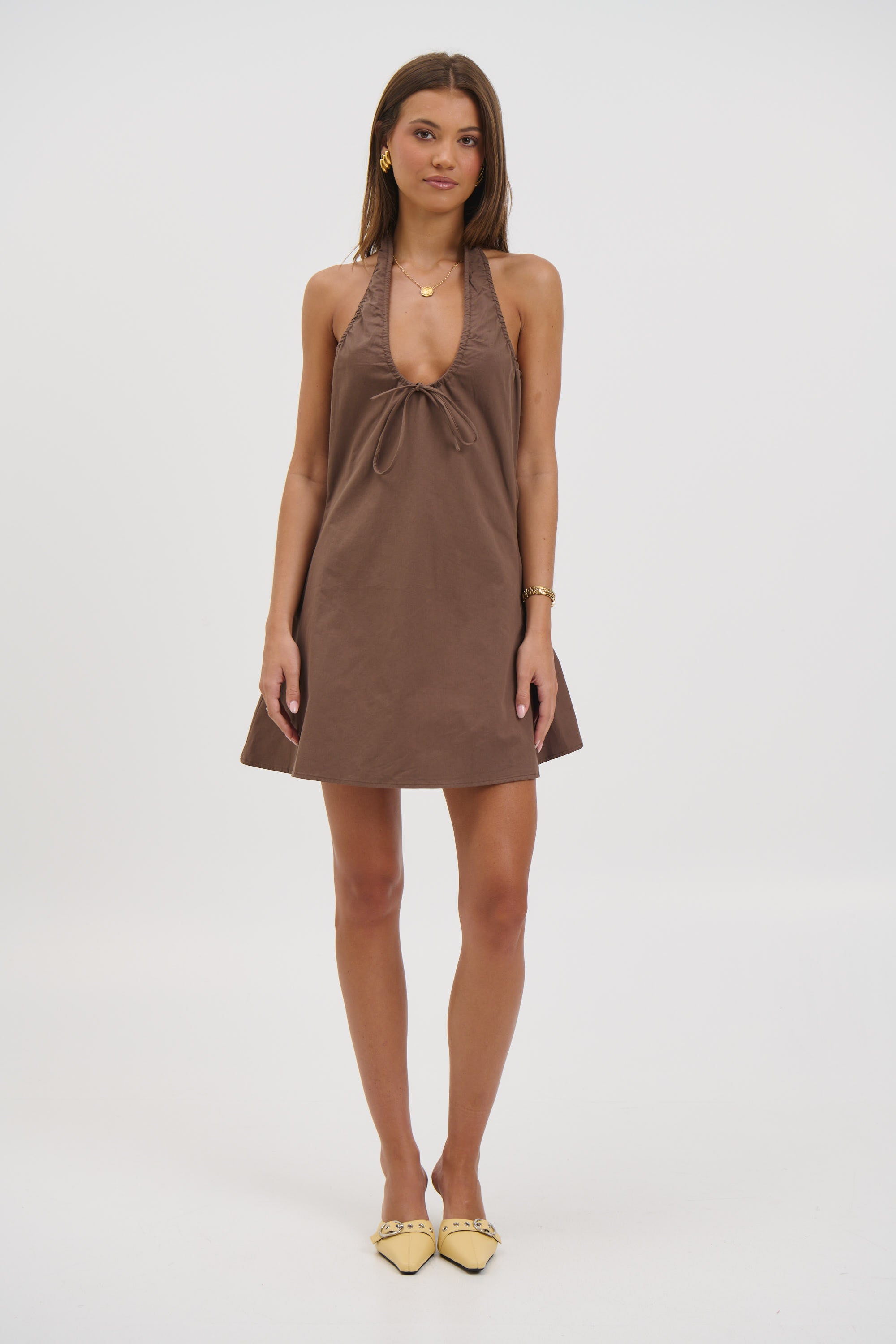 Penelope Mini Dress Chocolate