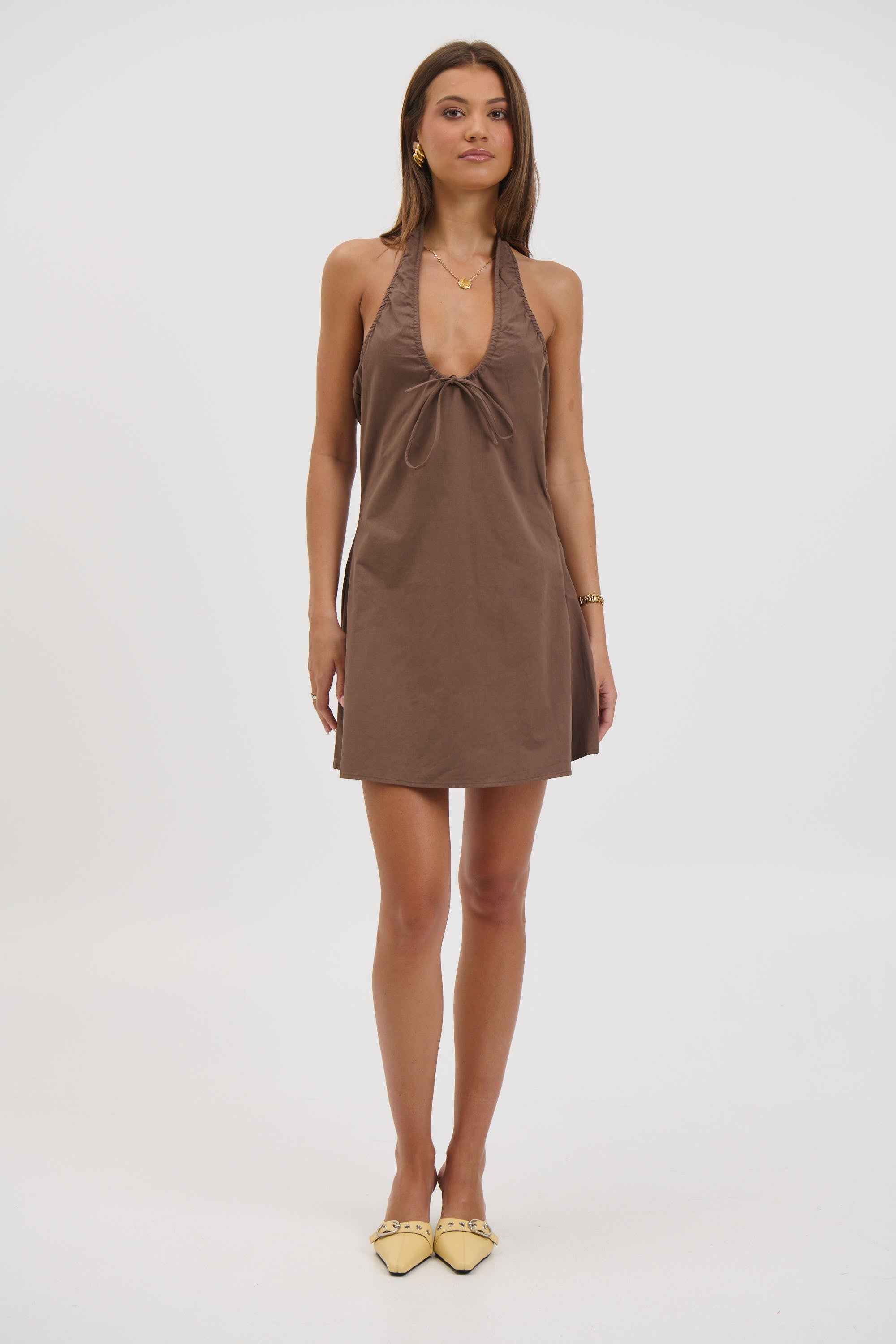 Penelope Mini Dress Chocolate